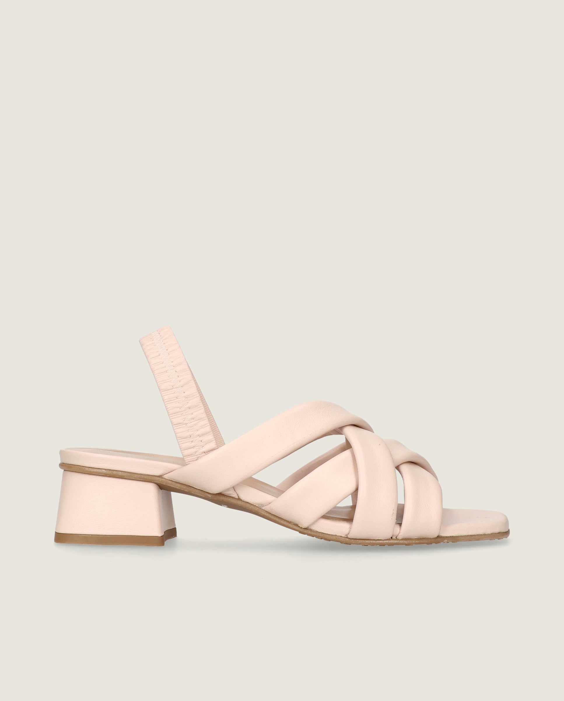 Cannes Sandal in makeup pink leather