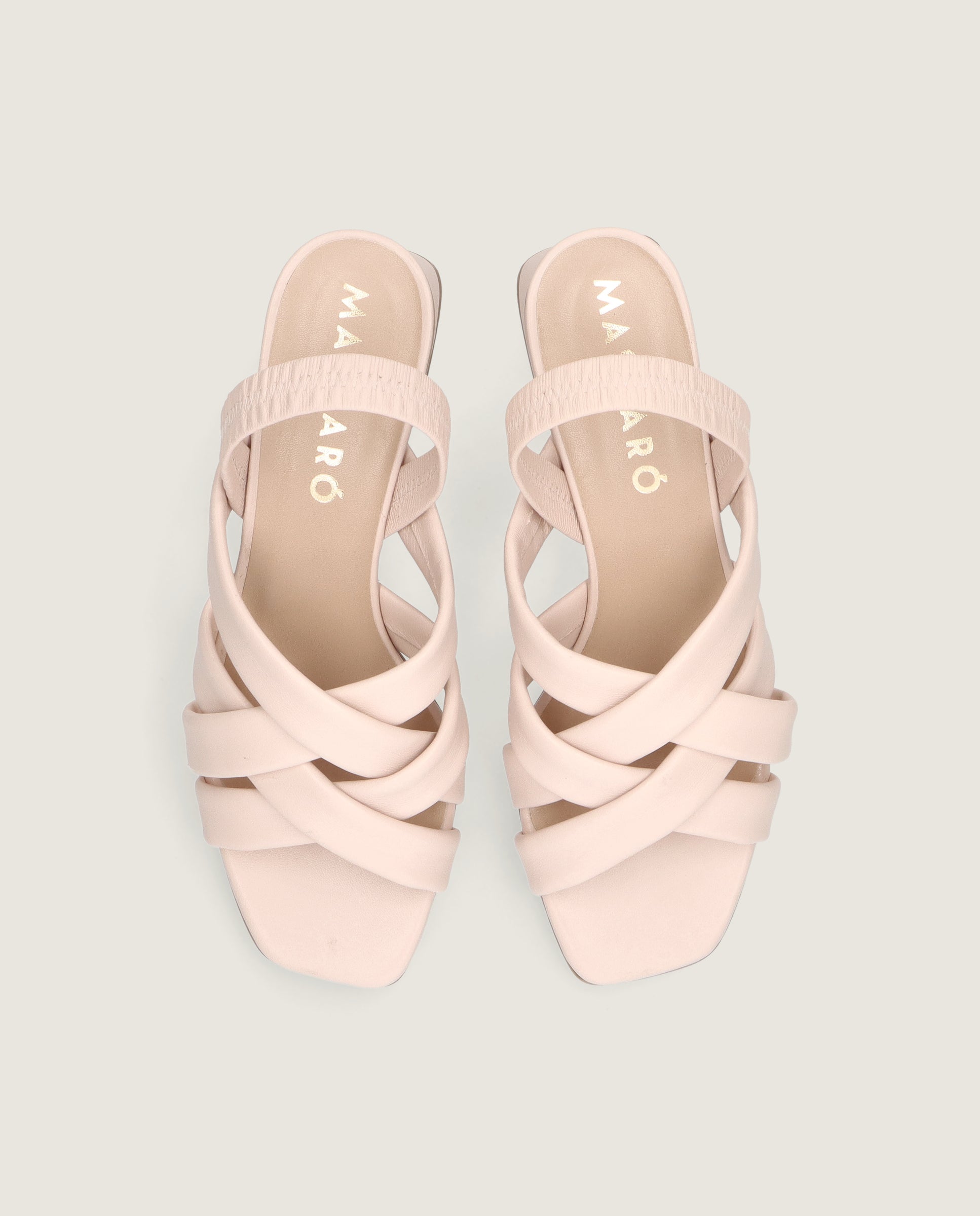 Alternative view of Cannes Sandal in makeup pink leather by Mascaro
