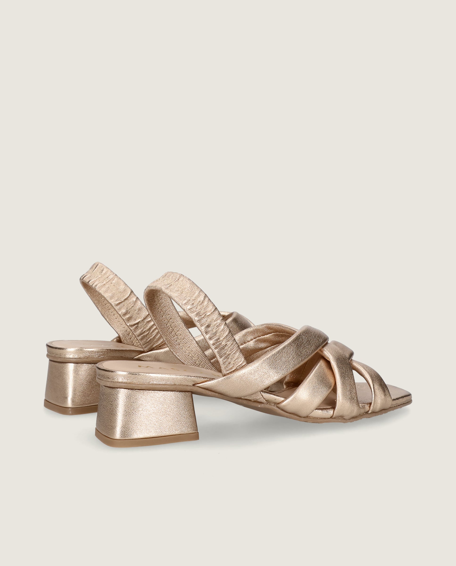 Sandalias Cannes Dorados Pieles metalizadas