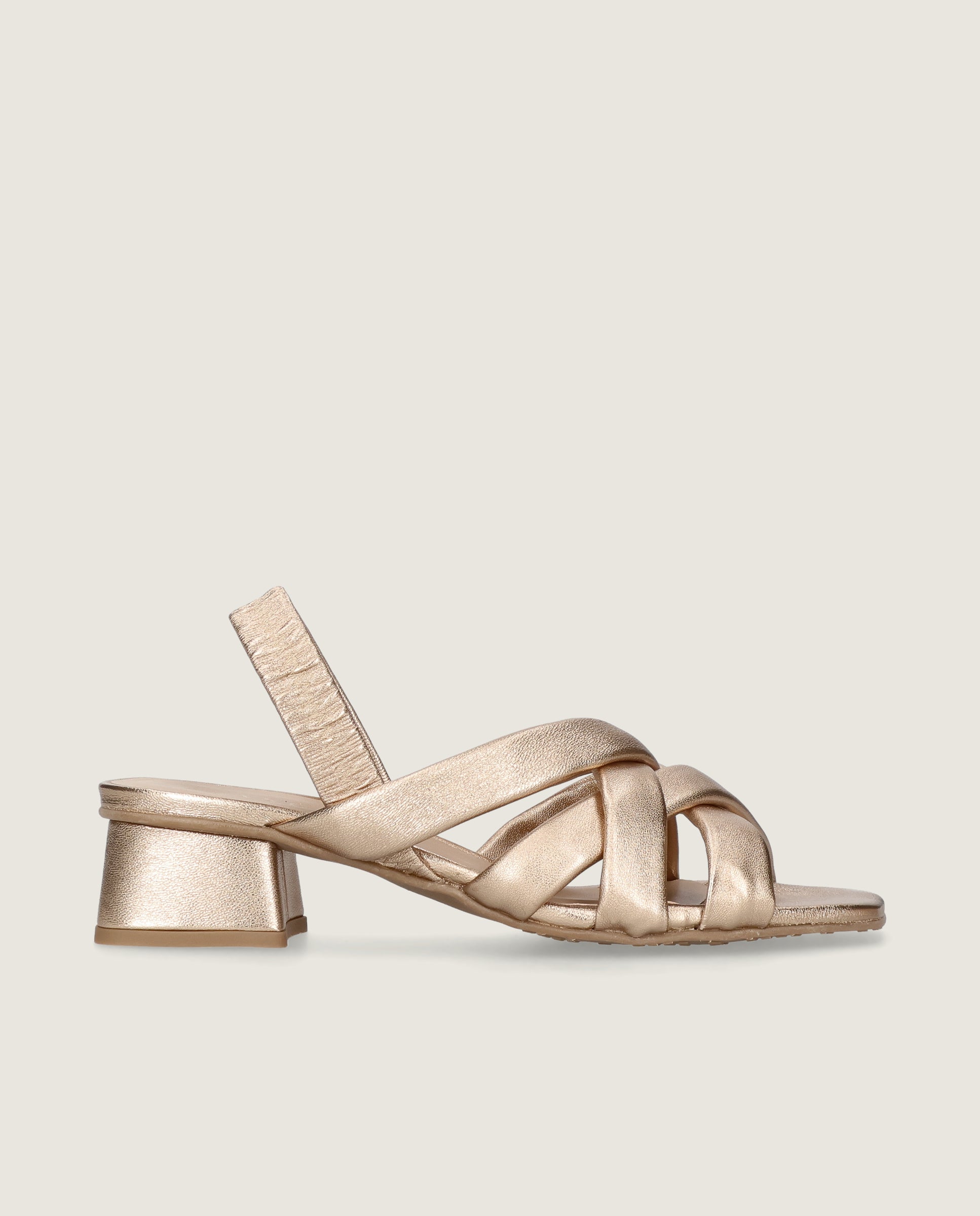 Sandalias Cannes Dorados Pieles metalizadas