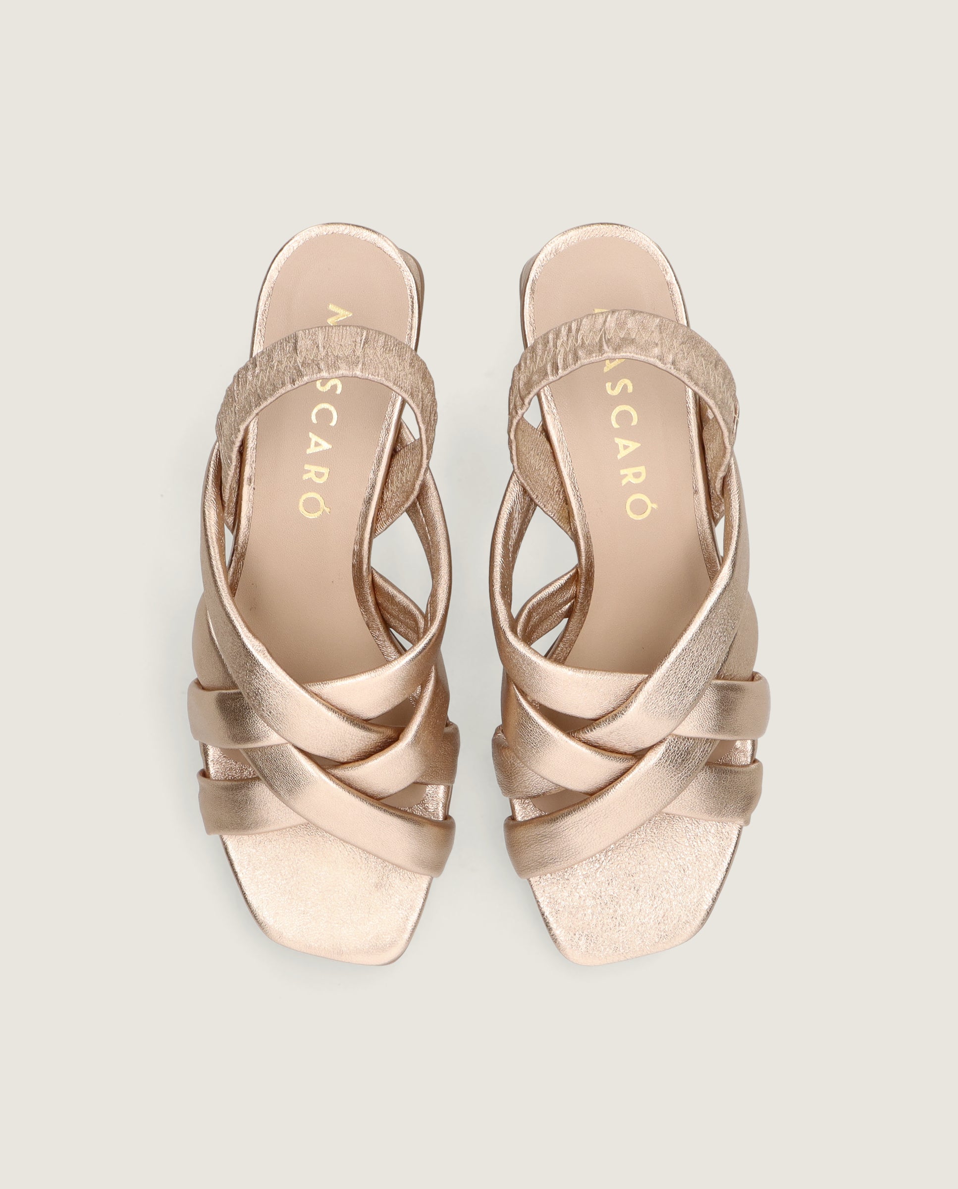 Sandalias Cannes Dorados Pieles metalizadas