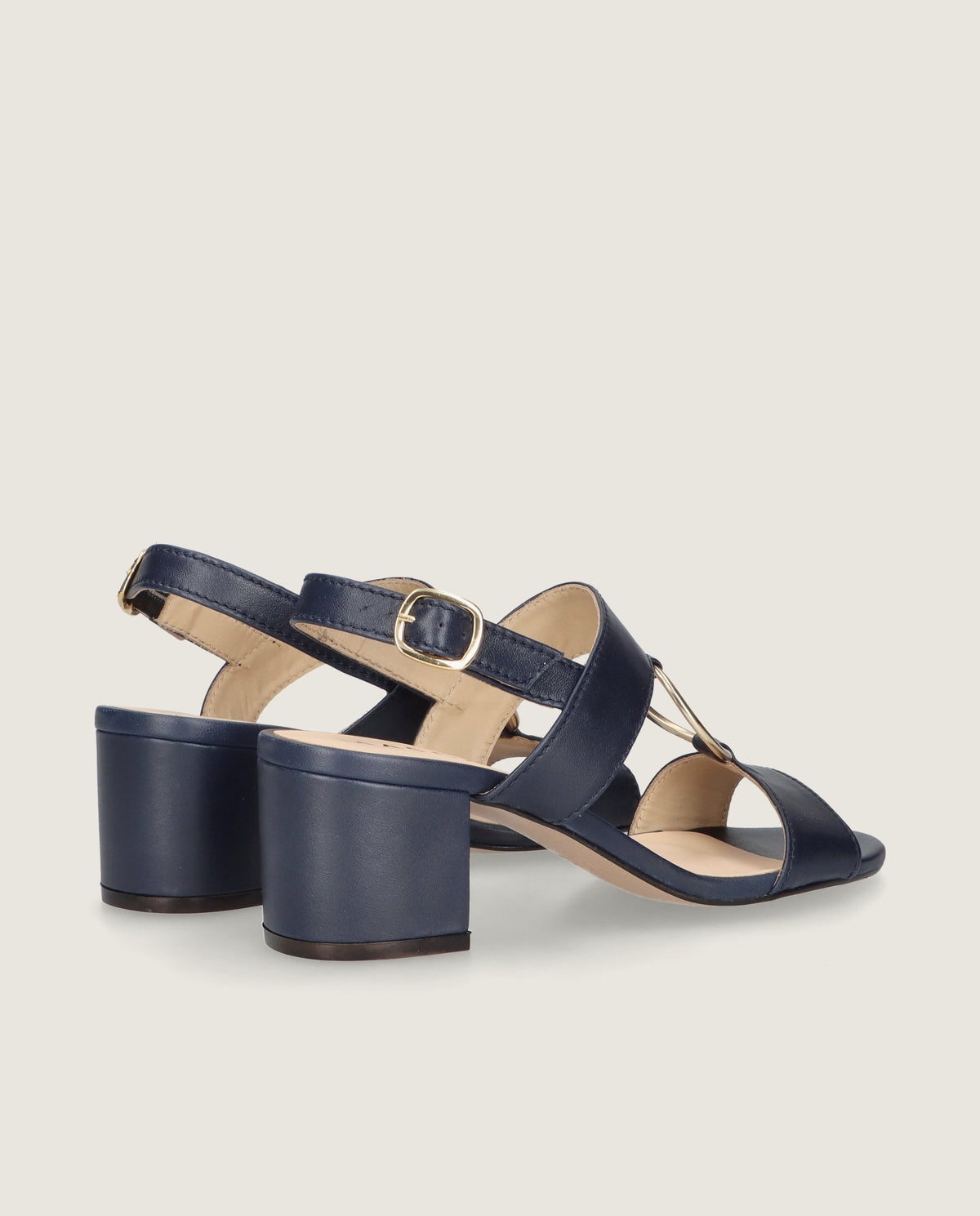 Emilia Sandal in navy blue leather