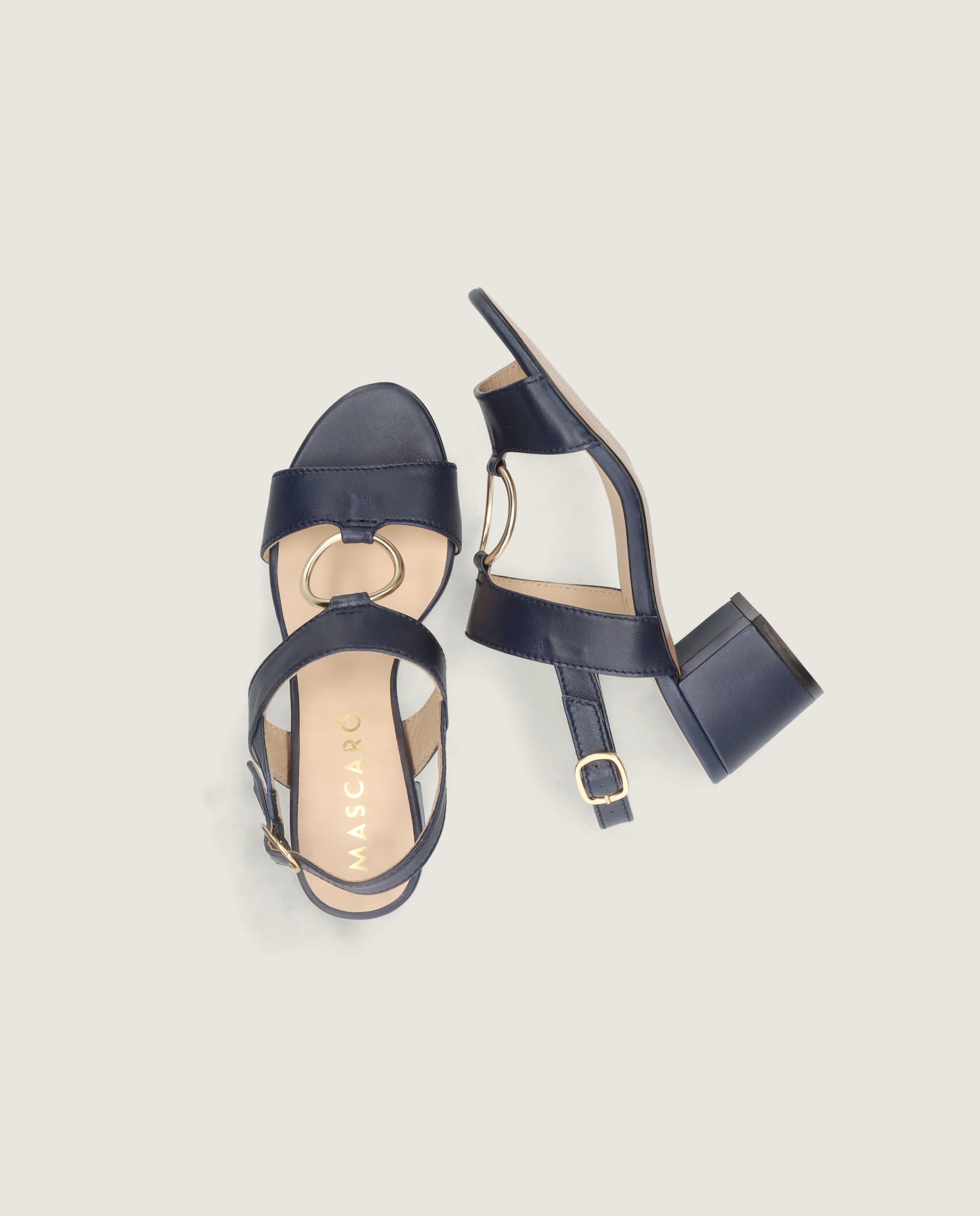 Sandalias Emilia Azules Piel