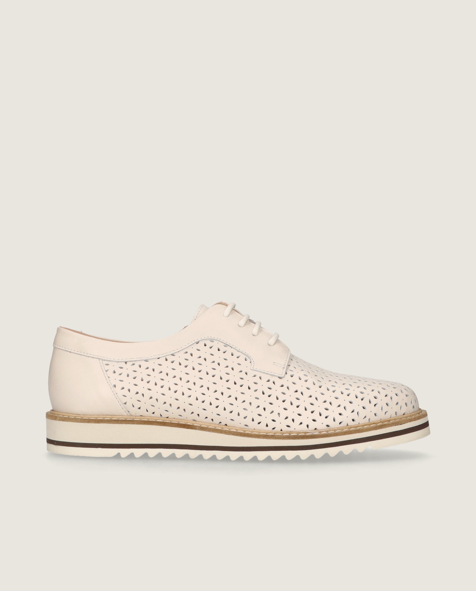 Zapatos Acordonados Violette Blancos Piel