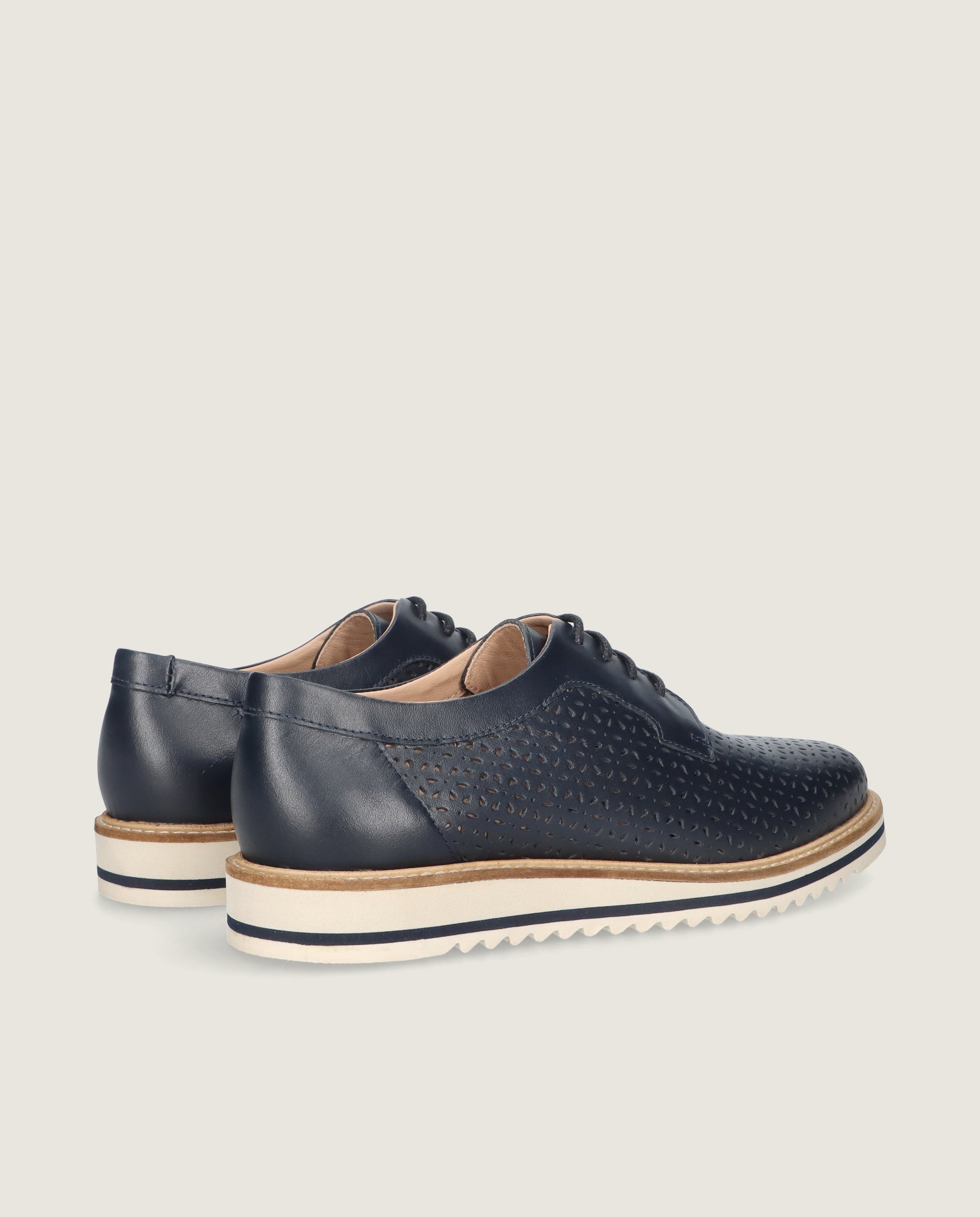 Zapatos Acordonados Violette Azules Piel