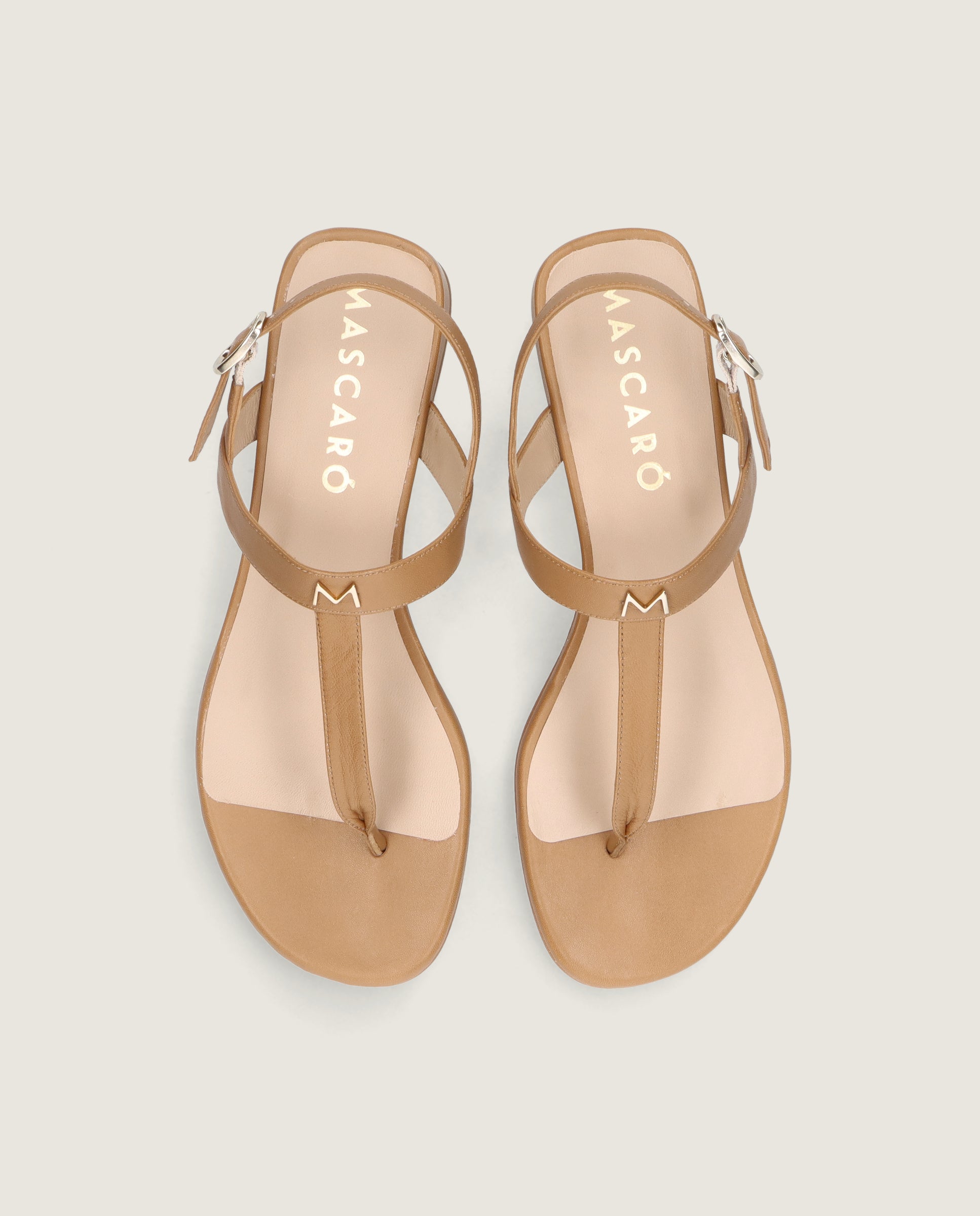 Sandalias Amelie Marrones Piel