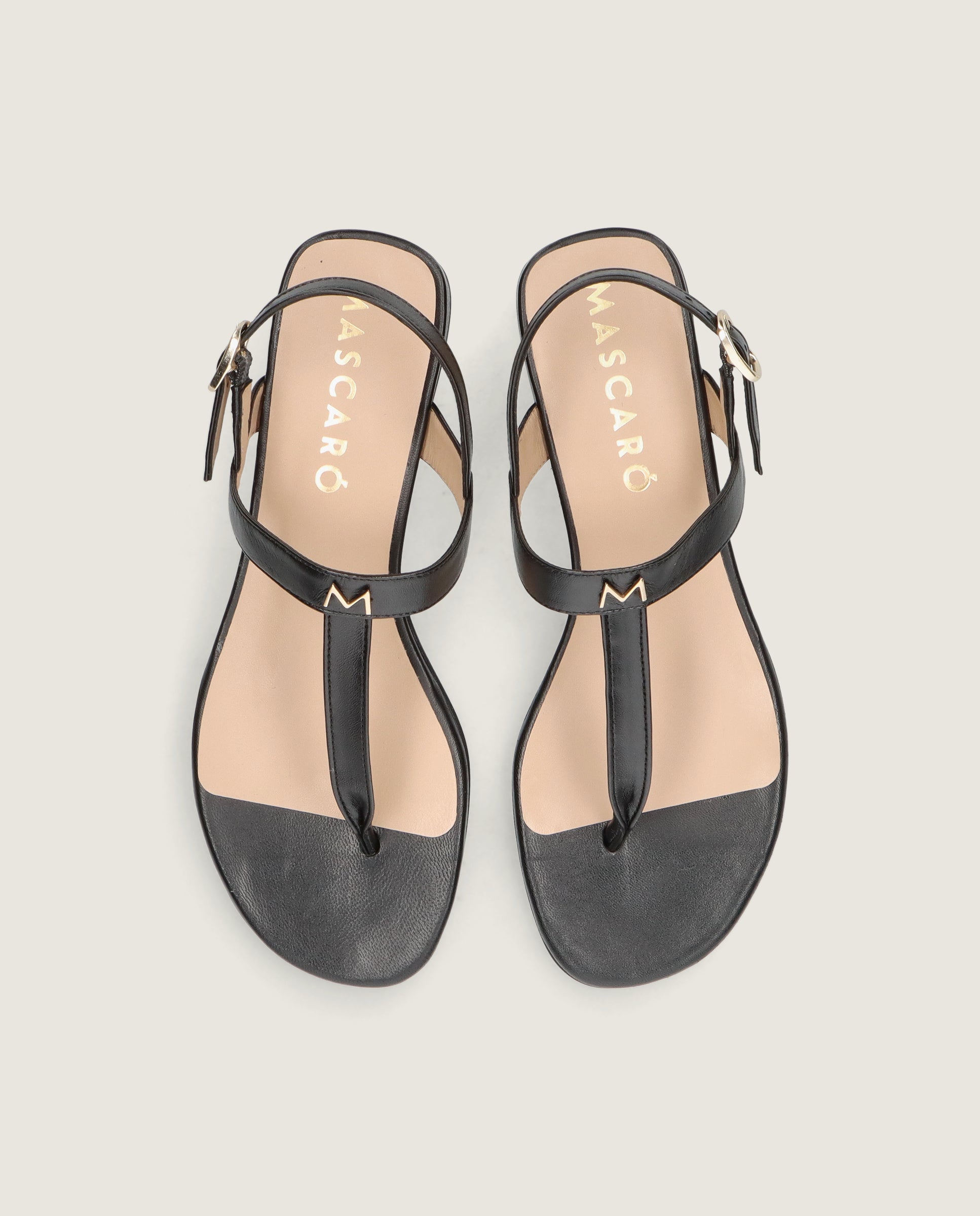 Sandalias Amelie Negros Piel