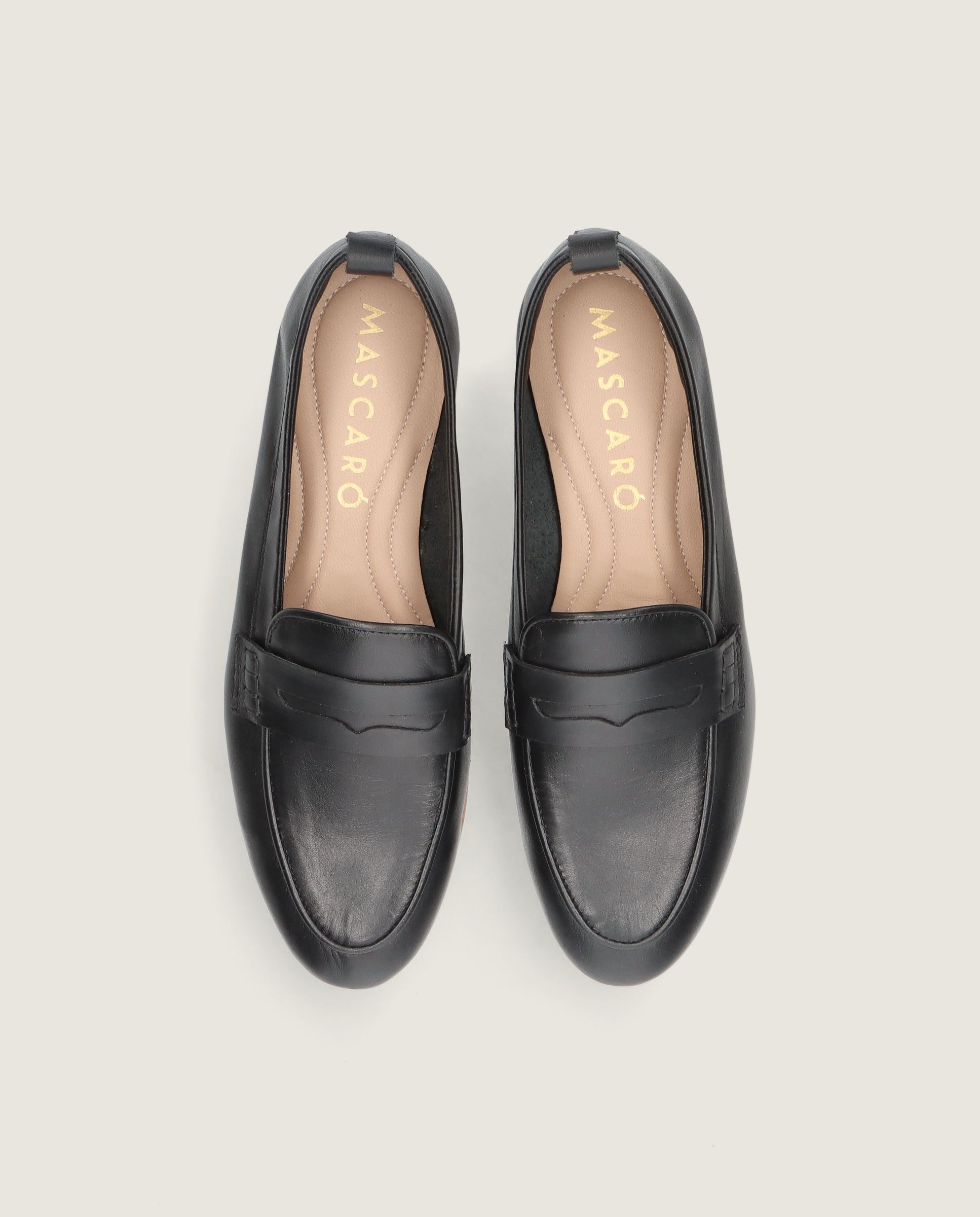Loafer Aisha aus schwarzem Leder