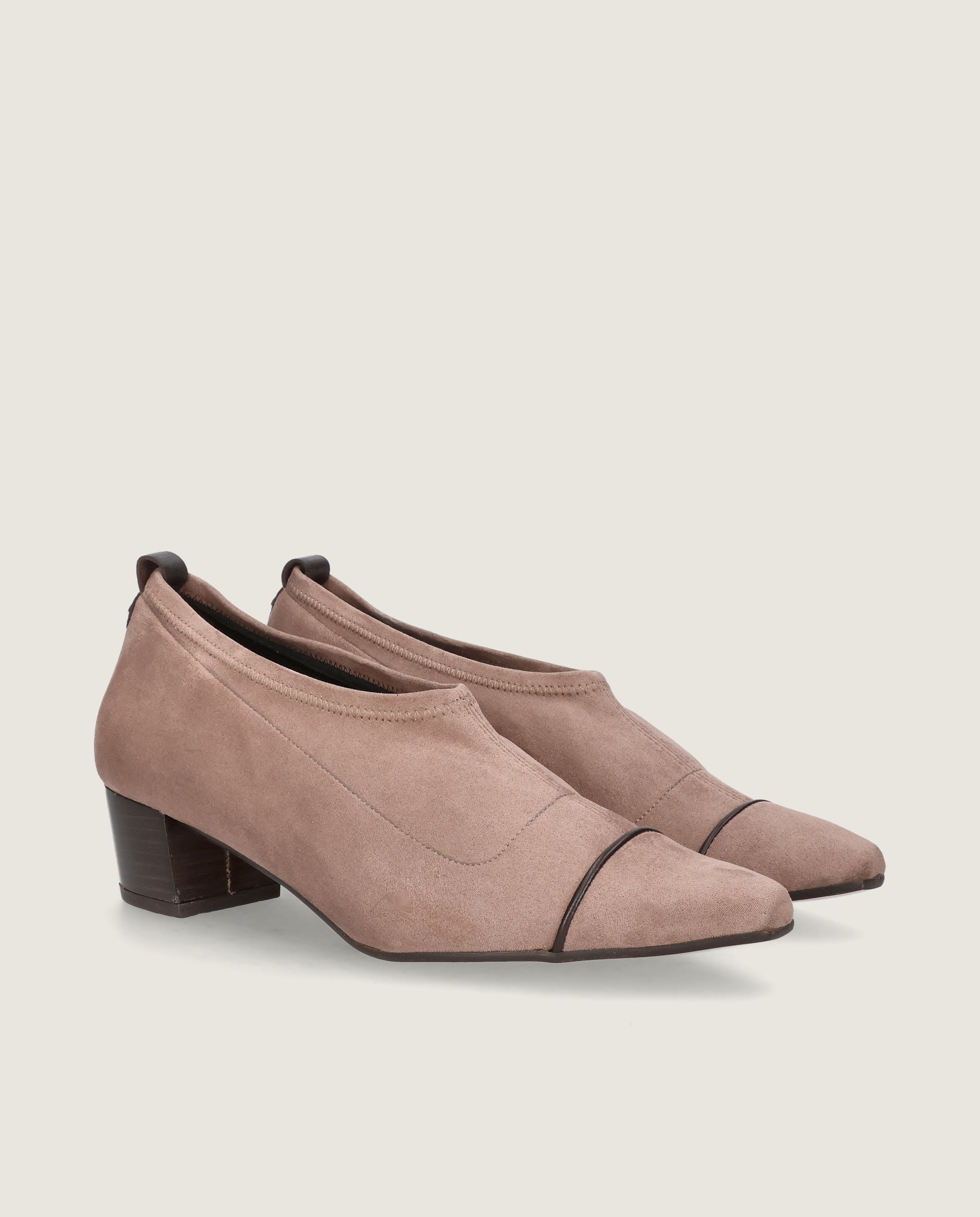 Zapatos Abotinados Greta Marrones Tejidos