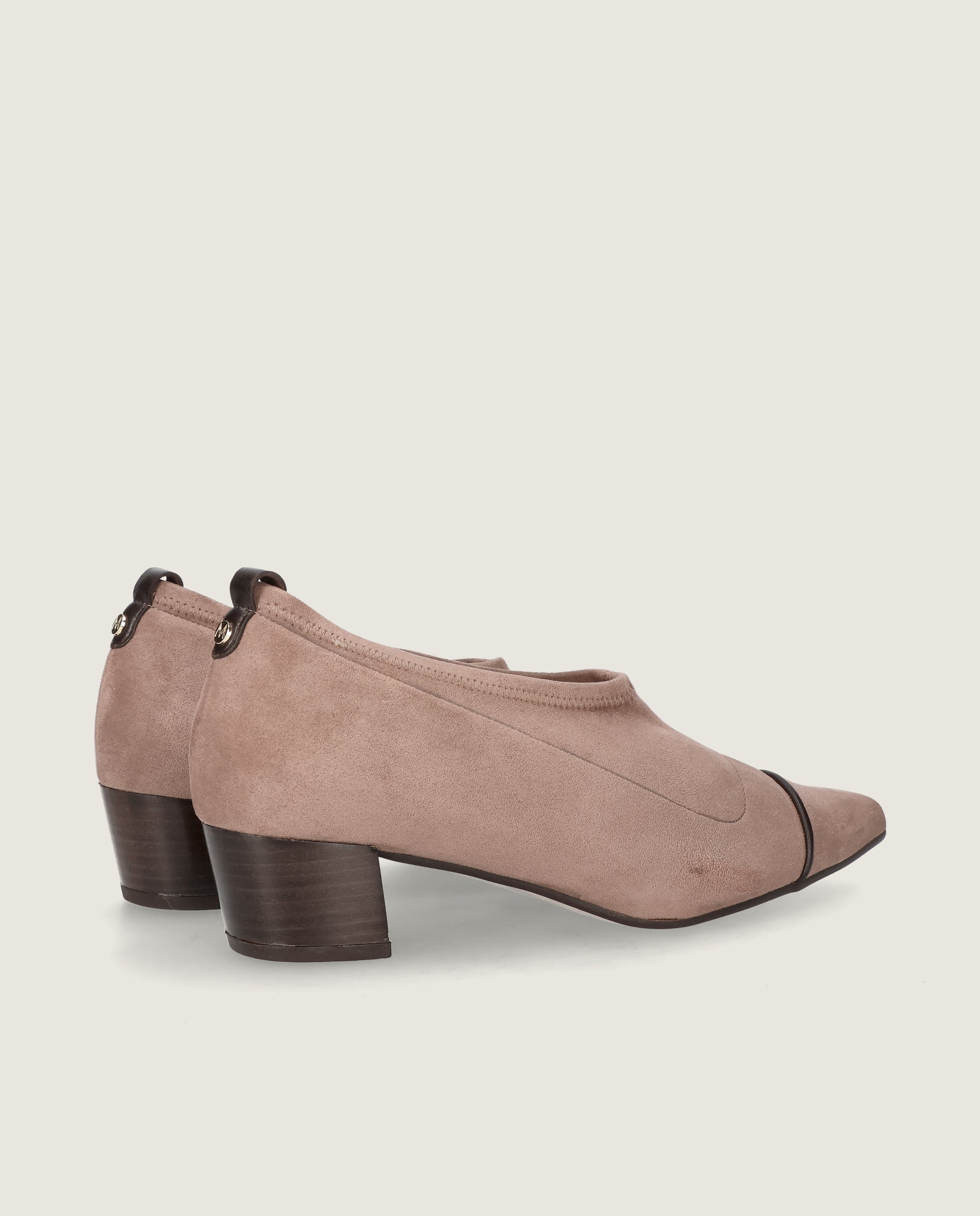 Zapatos Abotinados Greta Marrones Tejidos