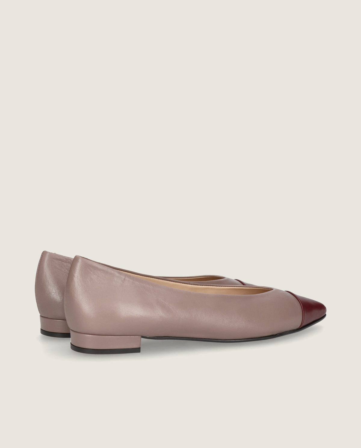 Elise ballerina in nudefarbenem leder