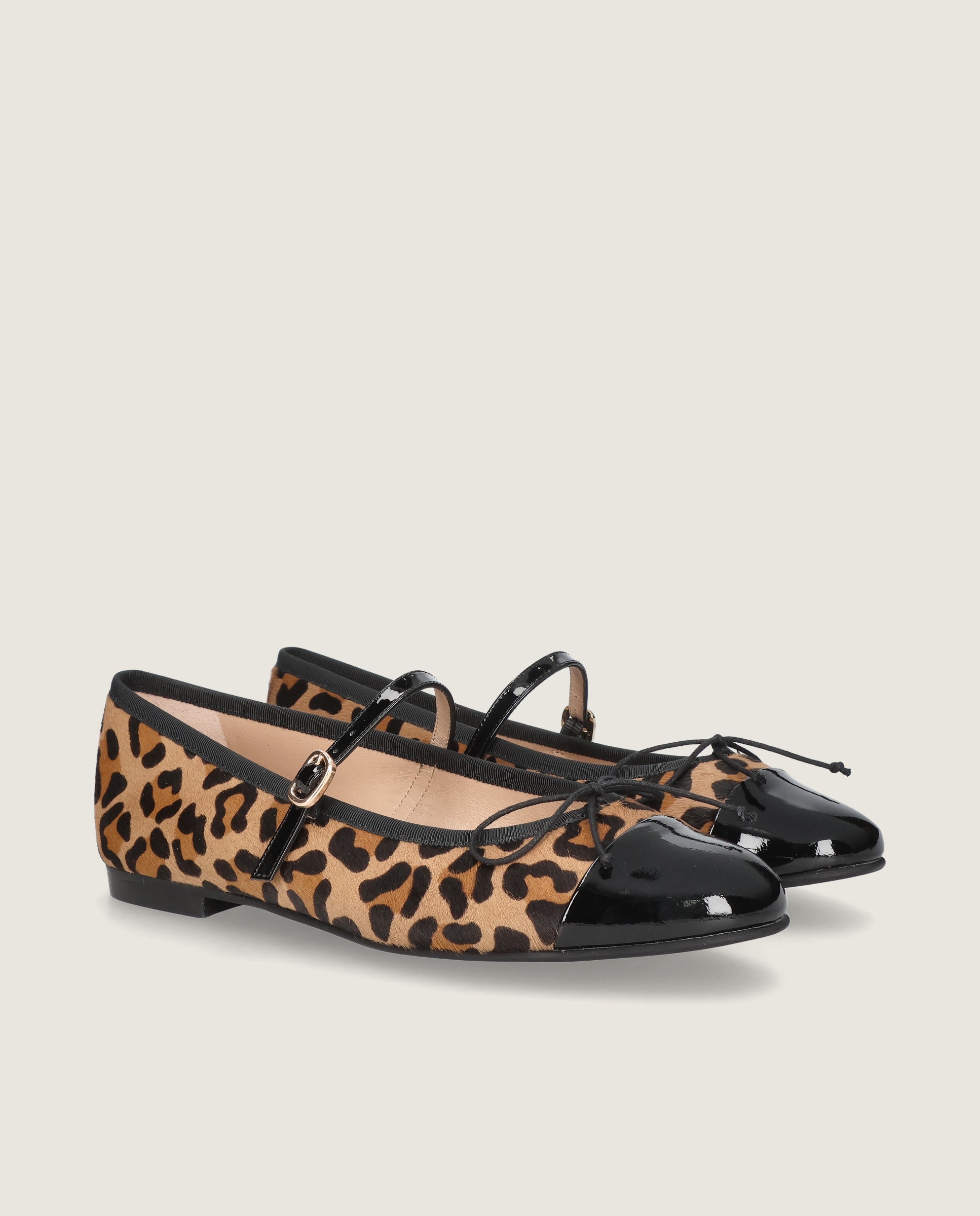 Image of Audrey ballerina in leopard printed poni by Mascaro