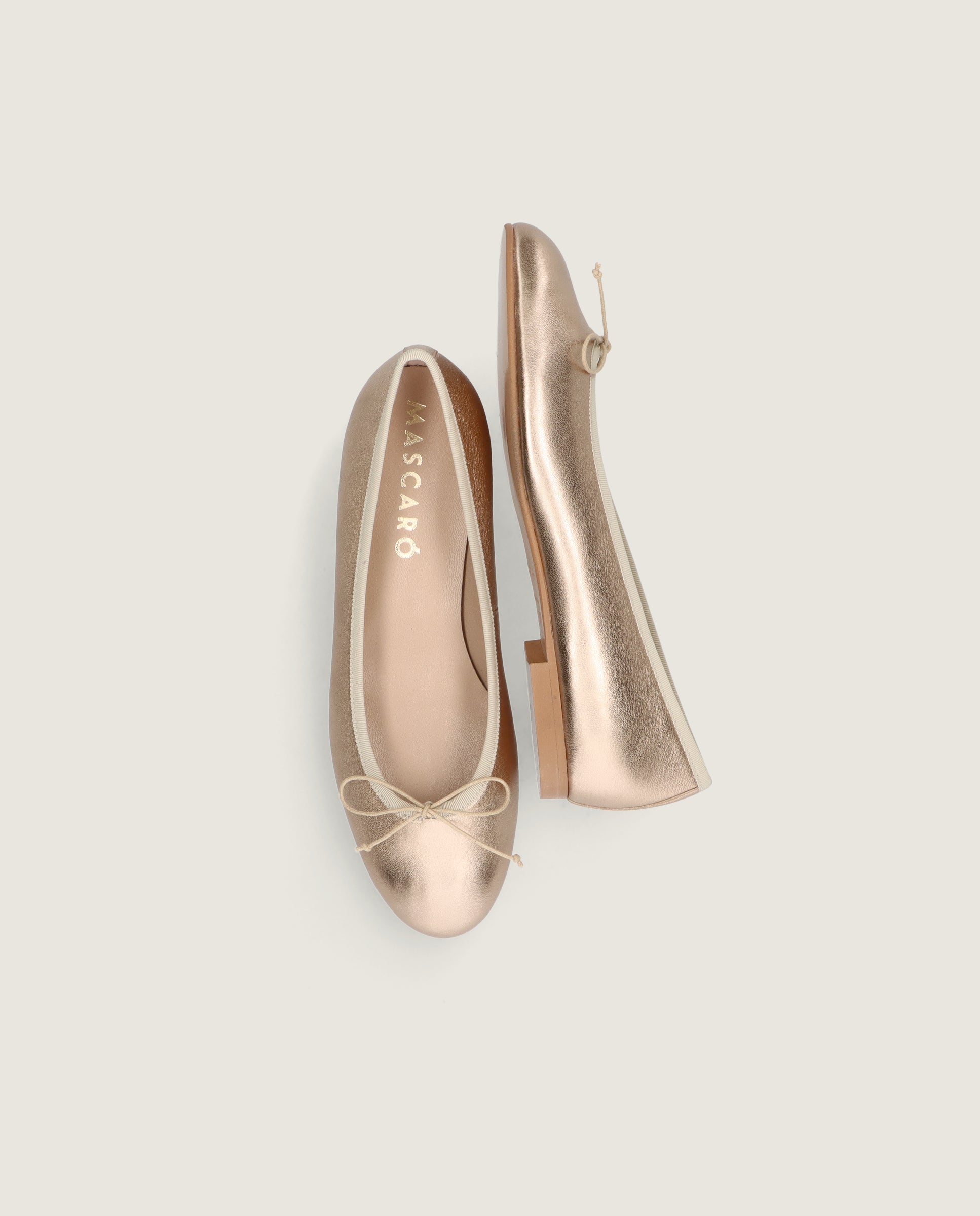 Audrey ballerina in metallic leather