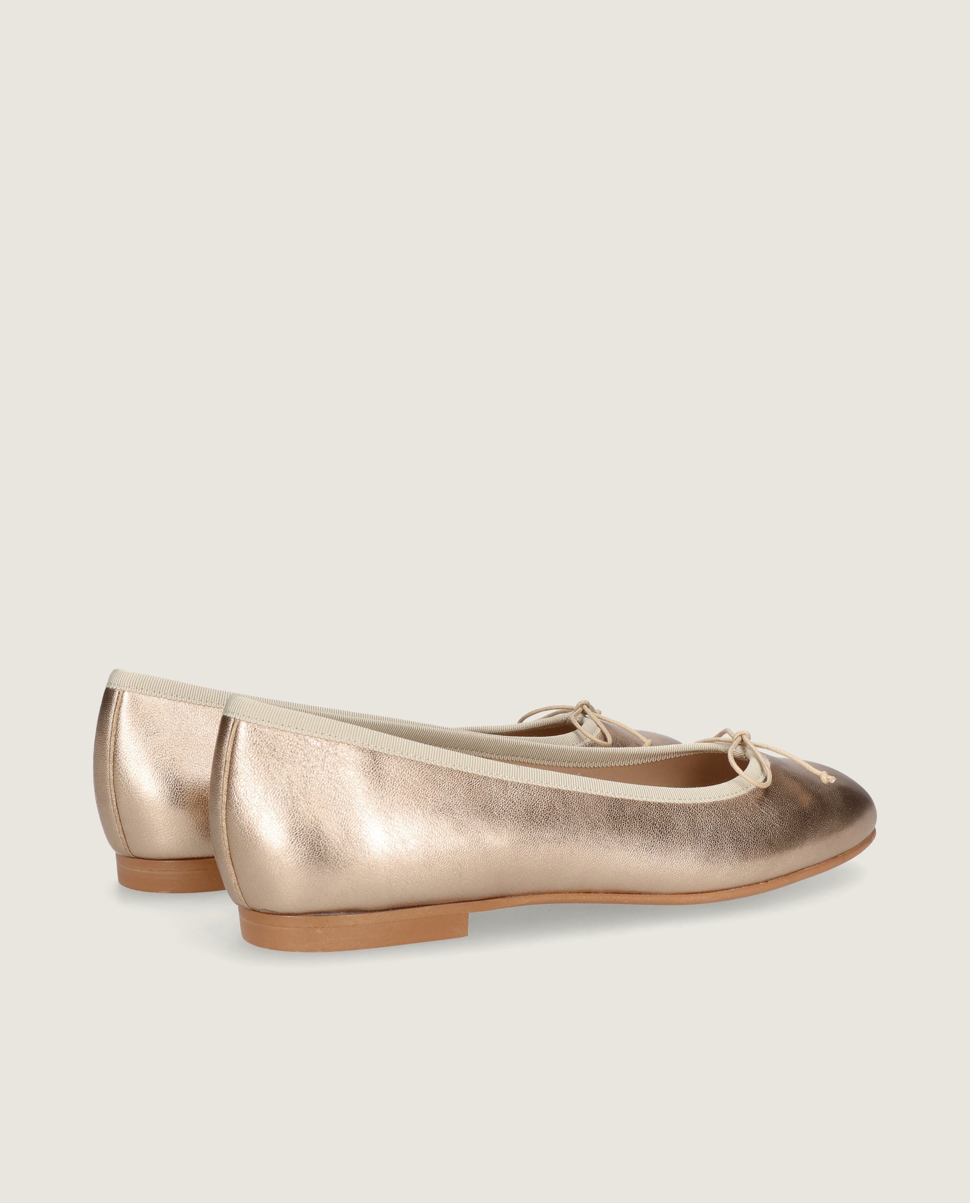 Audrey ballerina in metallic leather