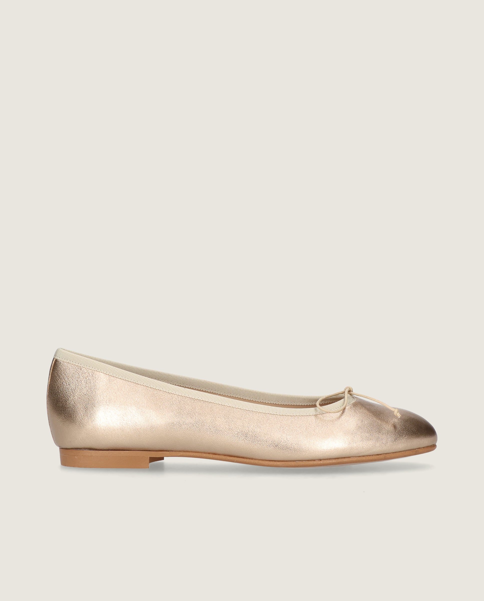 Audrey ballerina in metallic leather