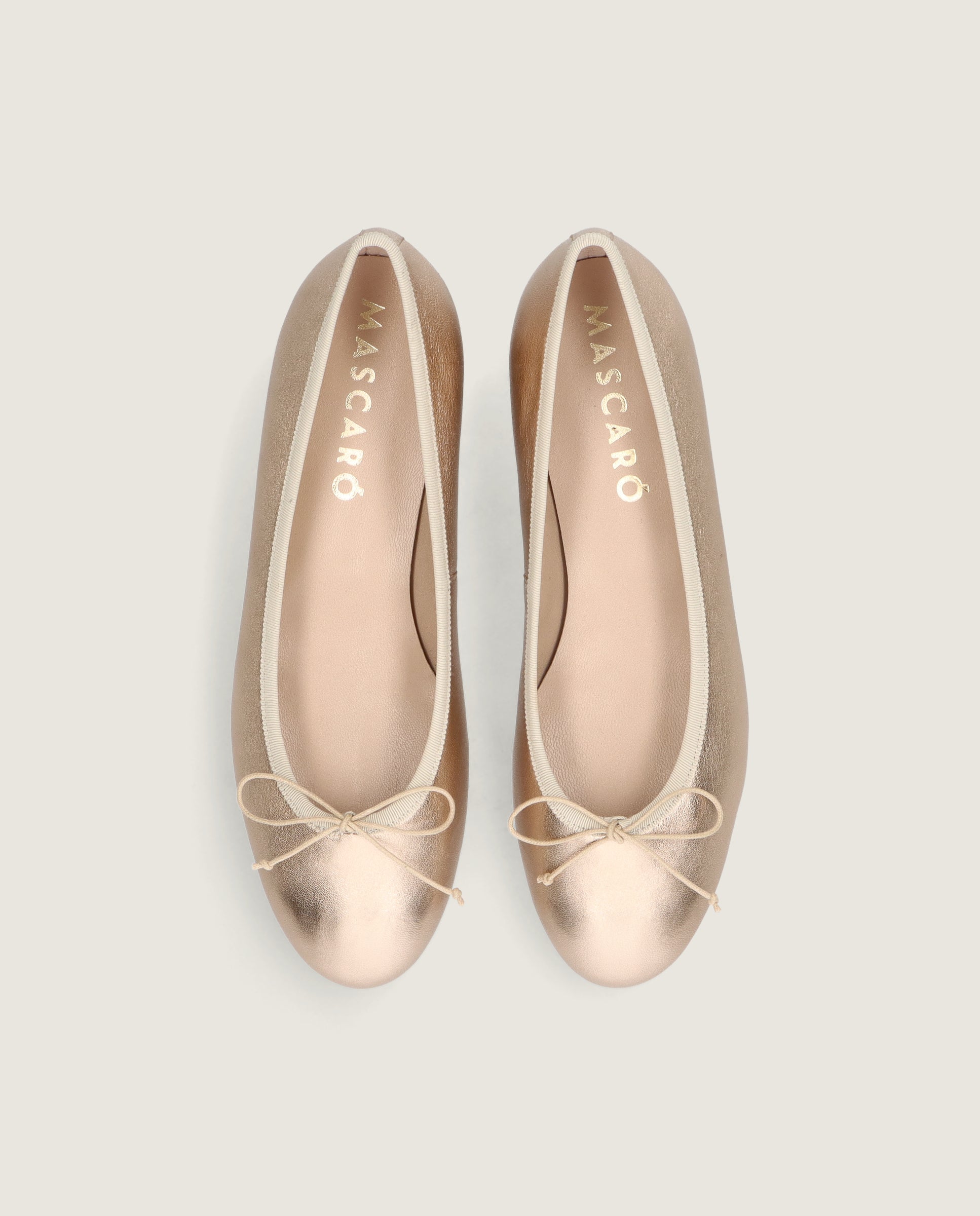 Audrey ballerina in metallic leather