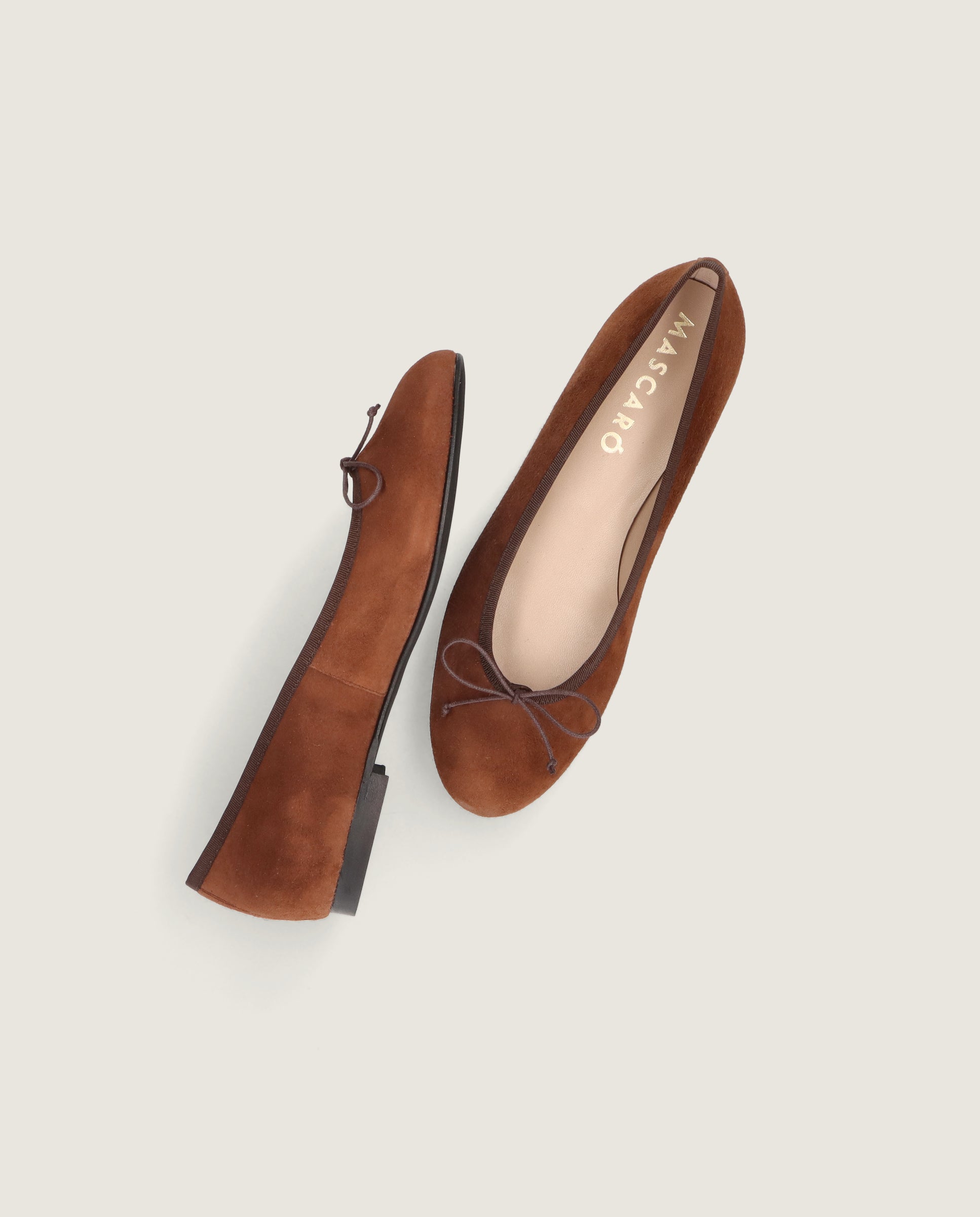 Bailarinas Audrey Marrones Ante