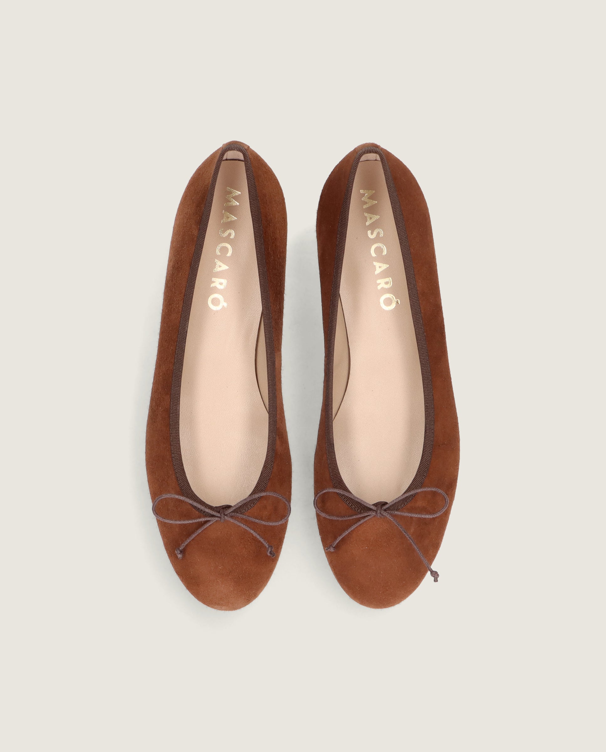 Vue alternative de Bailarinas Audrey Marrones Ante par Mascaro