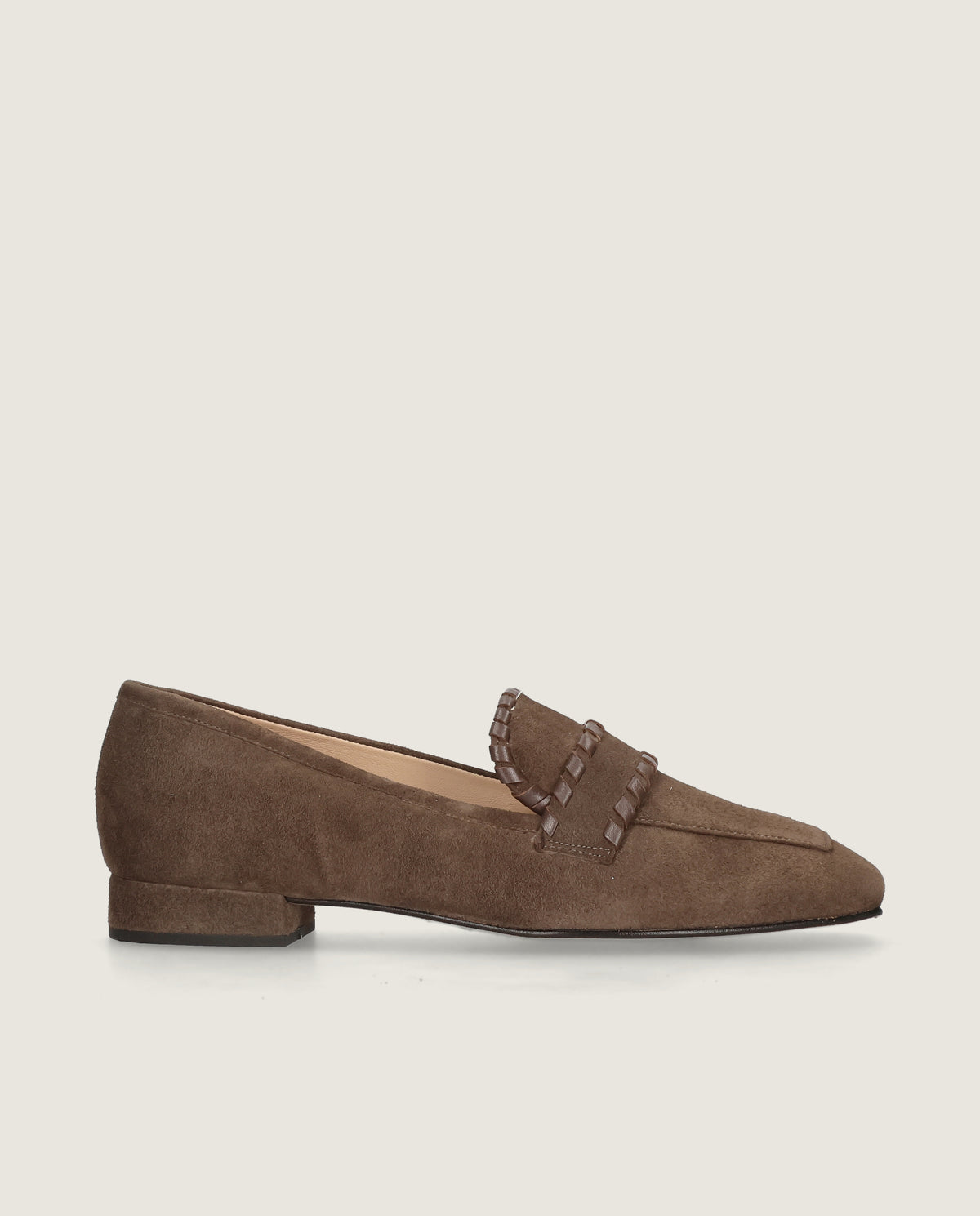 Mayra loafer in graubraunem wildleder