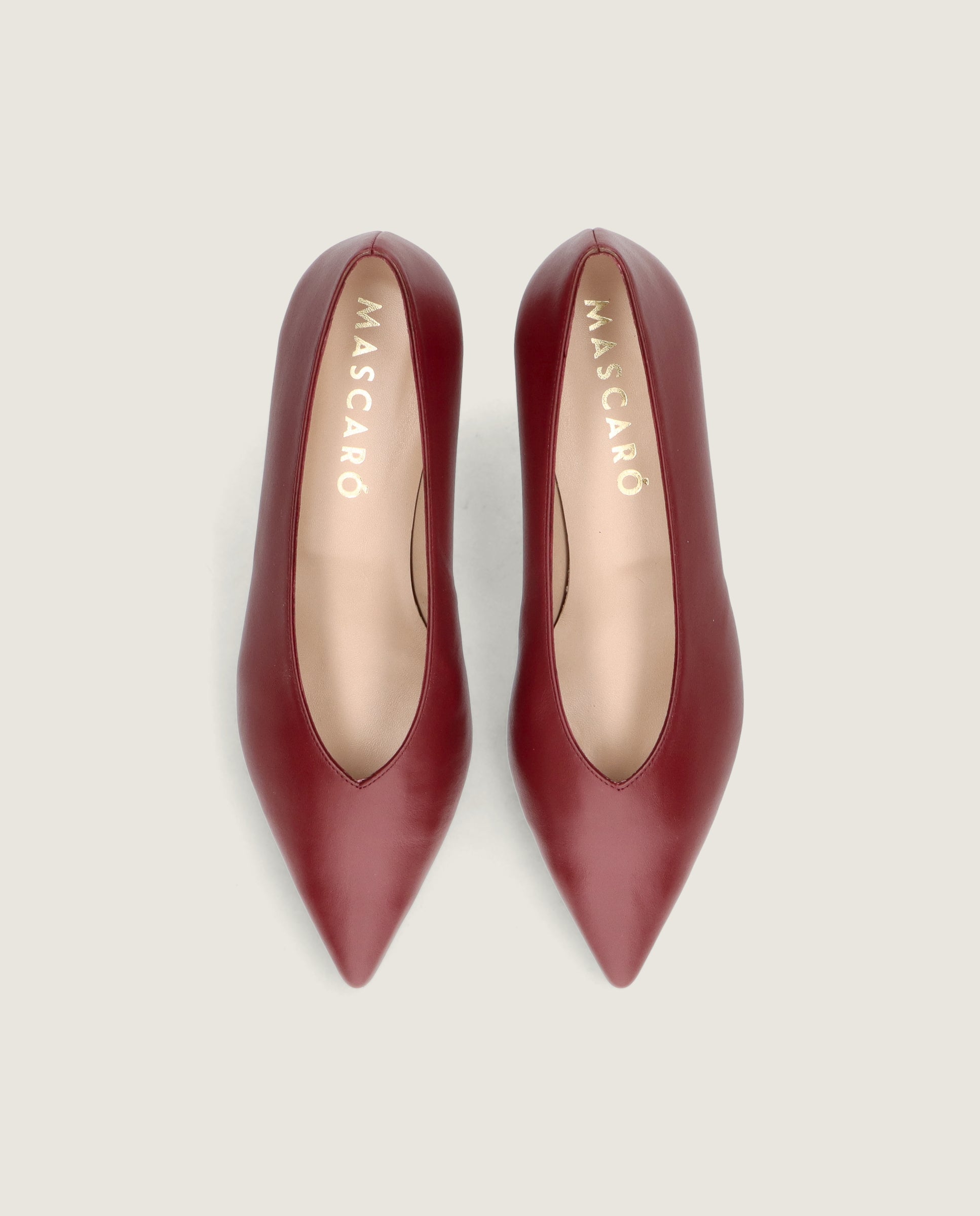 Holly pump in dark red leather