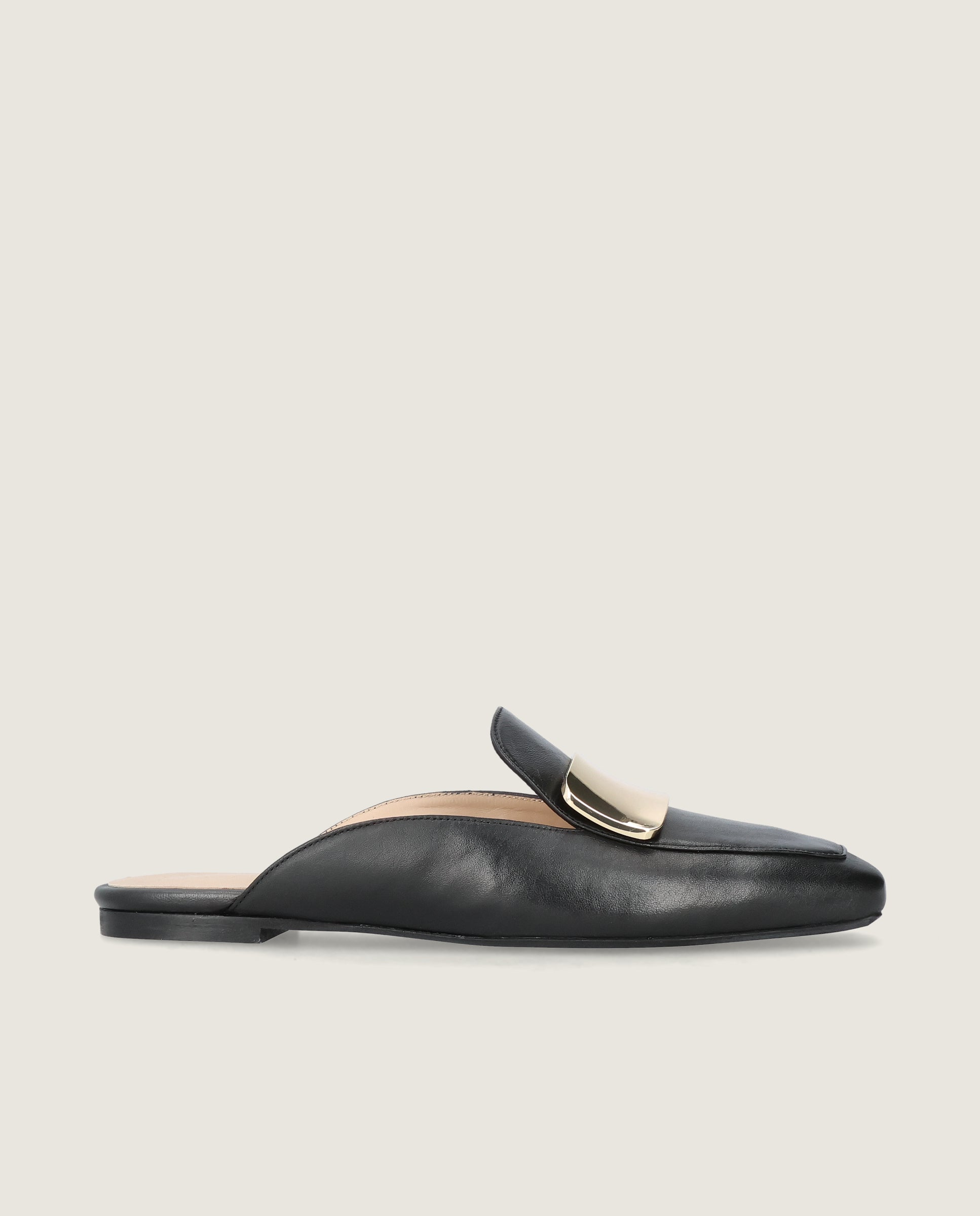 Mules Camille Negros Piel