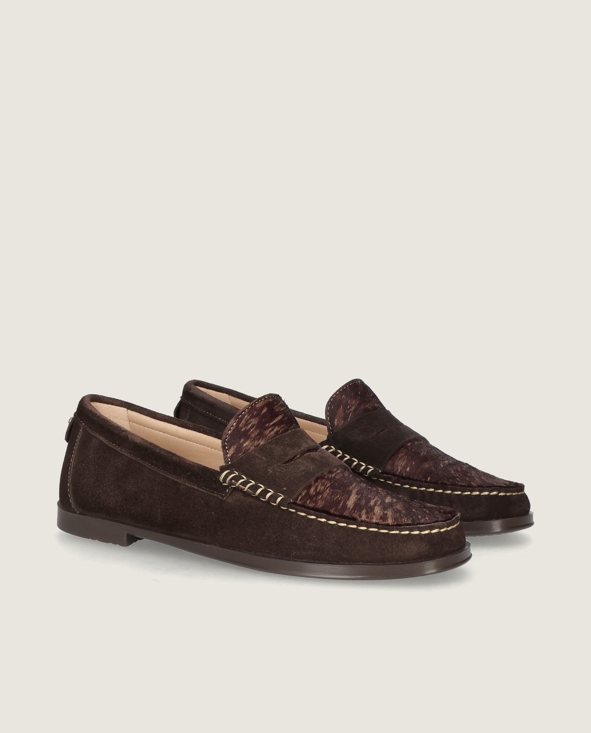 Mocasines Josephine Marrones Ante