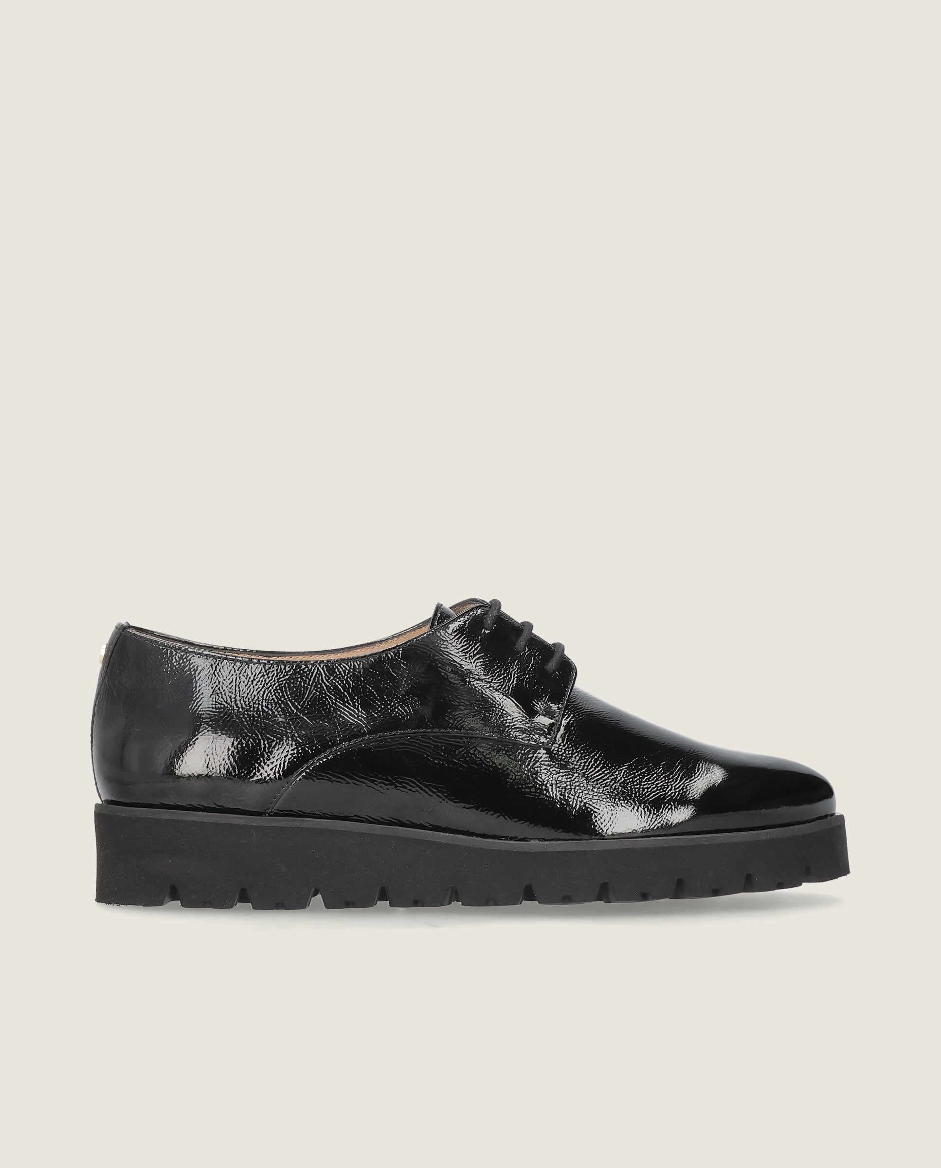 Zapatos Acordonados Charlize Negros Charol