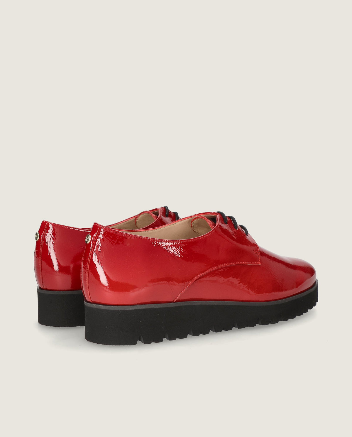 Zapatos Acordonados Charlize Rojos Charol