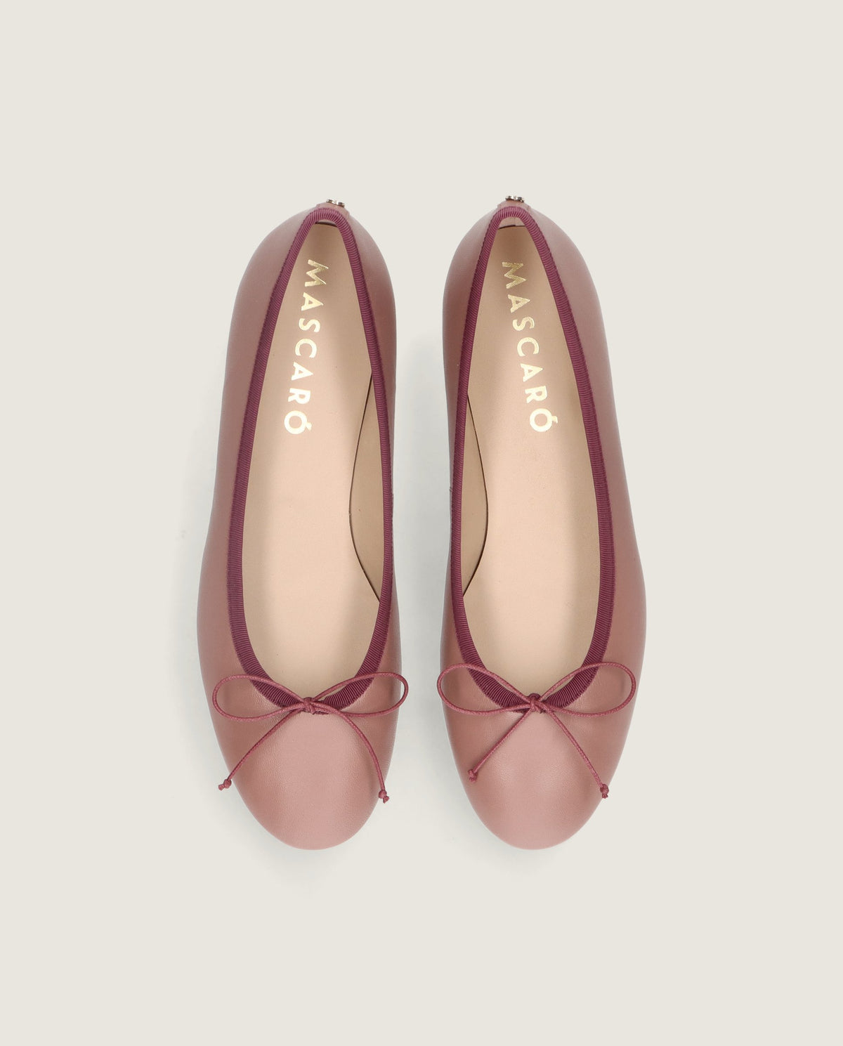Alternative view of Audrey ballerina in nude leather by Mascaro