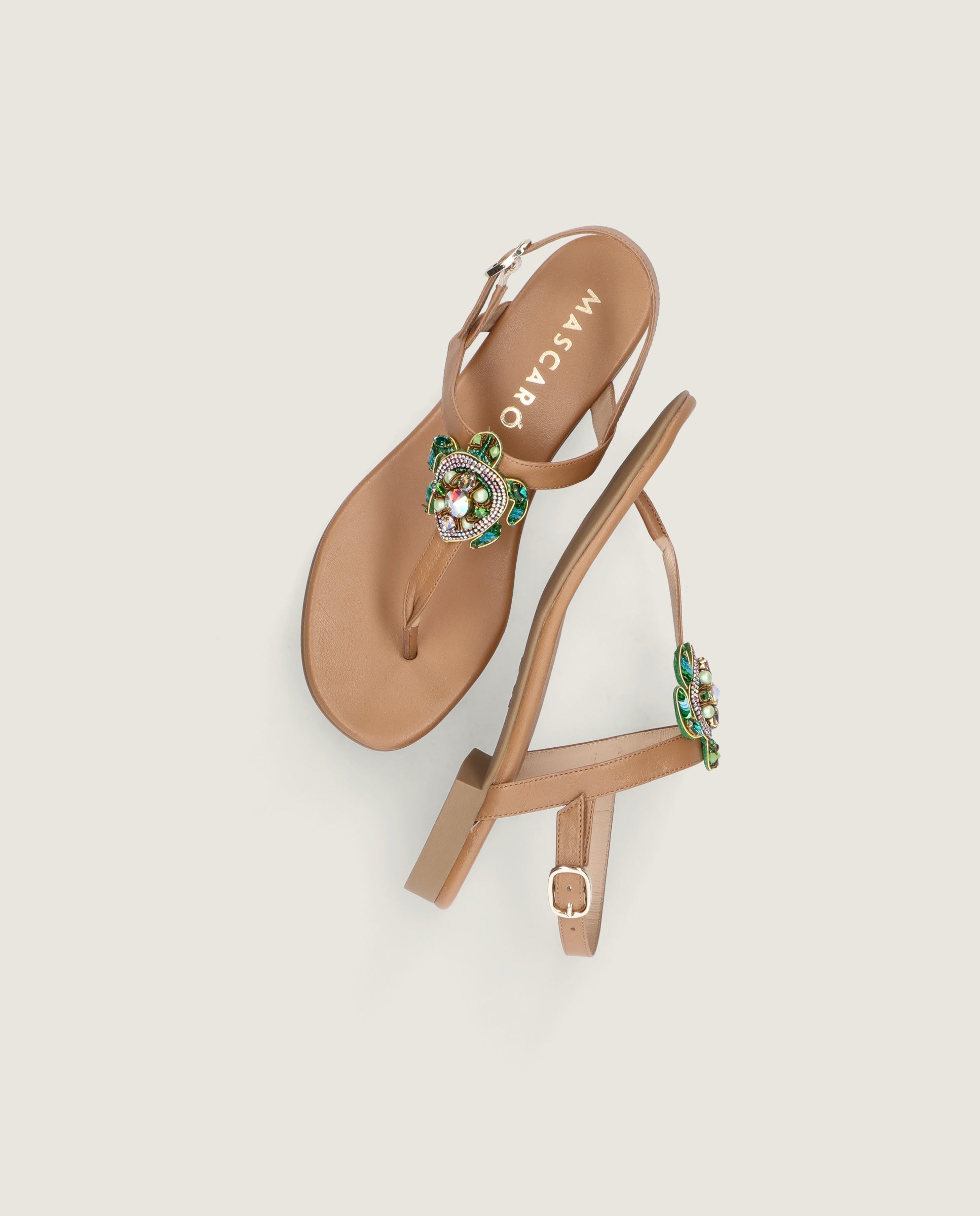 Sandalias Lygia Marrones Piel