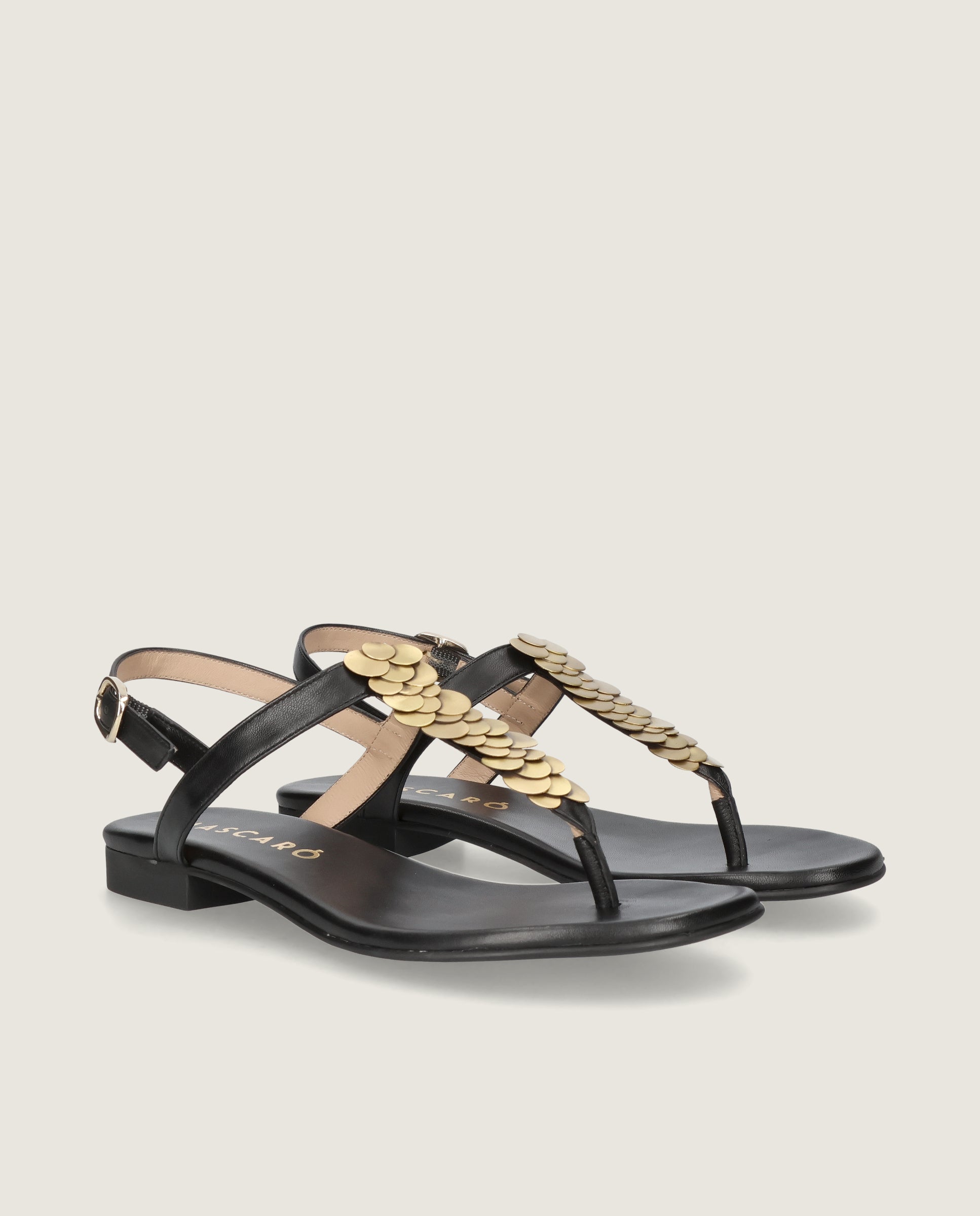 Imagen de Sandalias Lygia Negros Piel por Mascaro