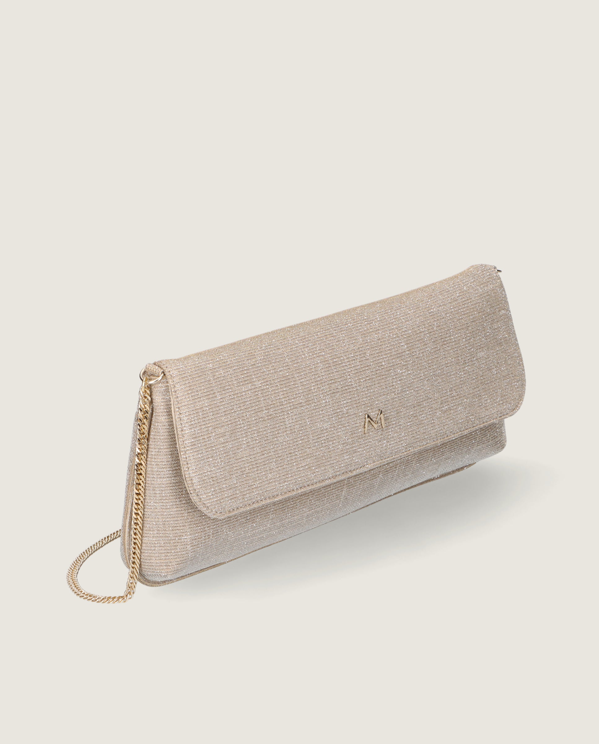 Bolsos Bags Plateados Tejidos Metalizados