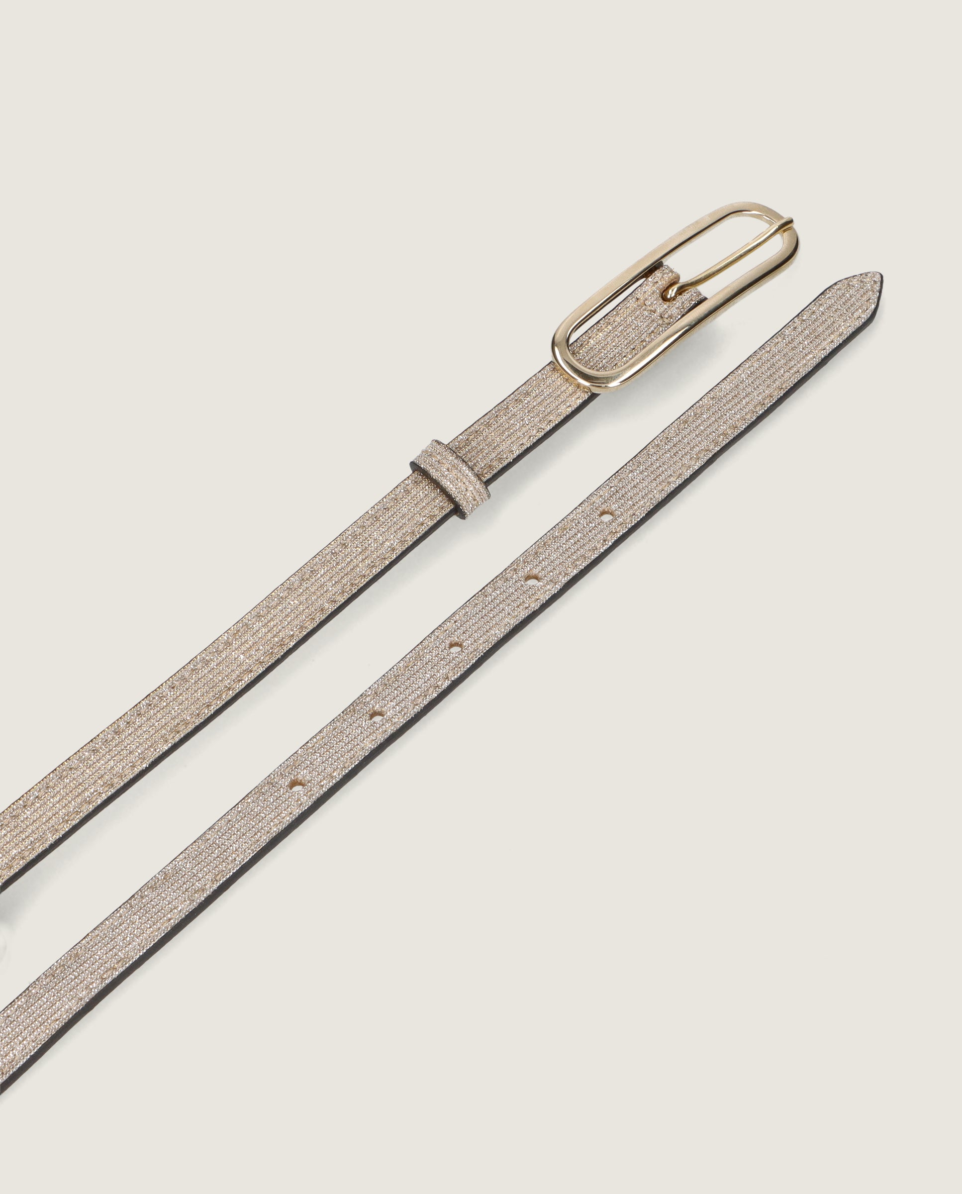Cinturones Belt Plateados Tejidos metalizados