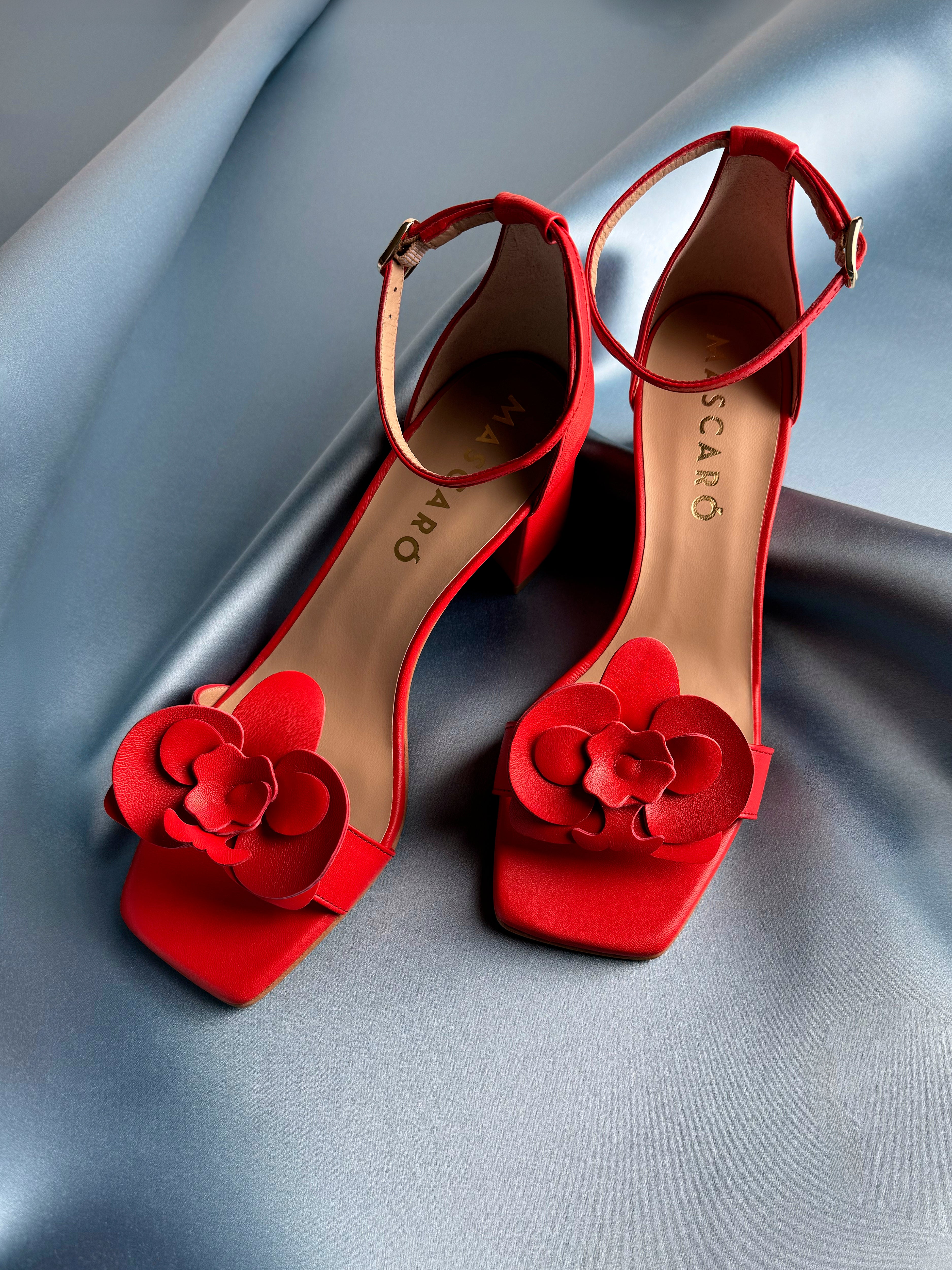 Vista alternativa de Sandalias Annie Rojos Piel por Mascaro