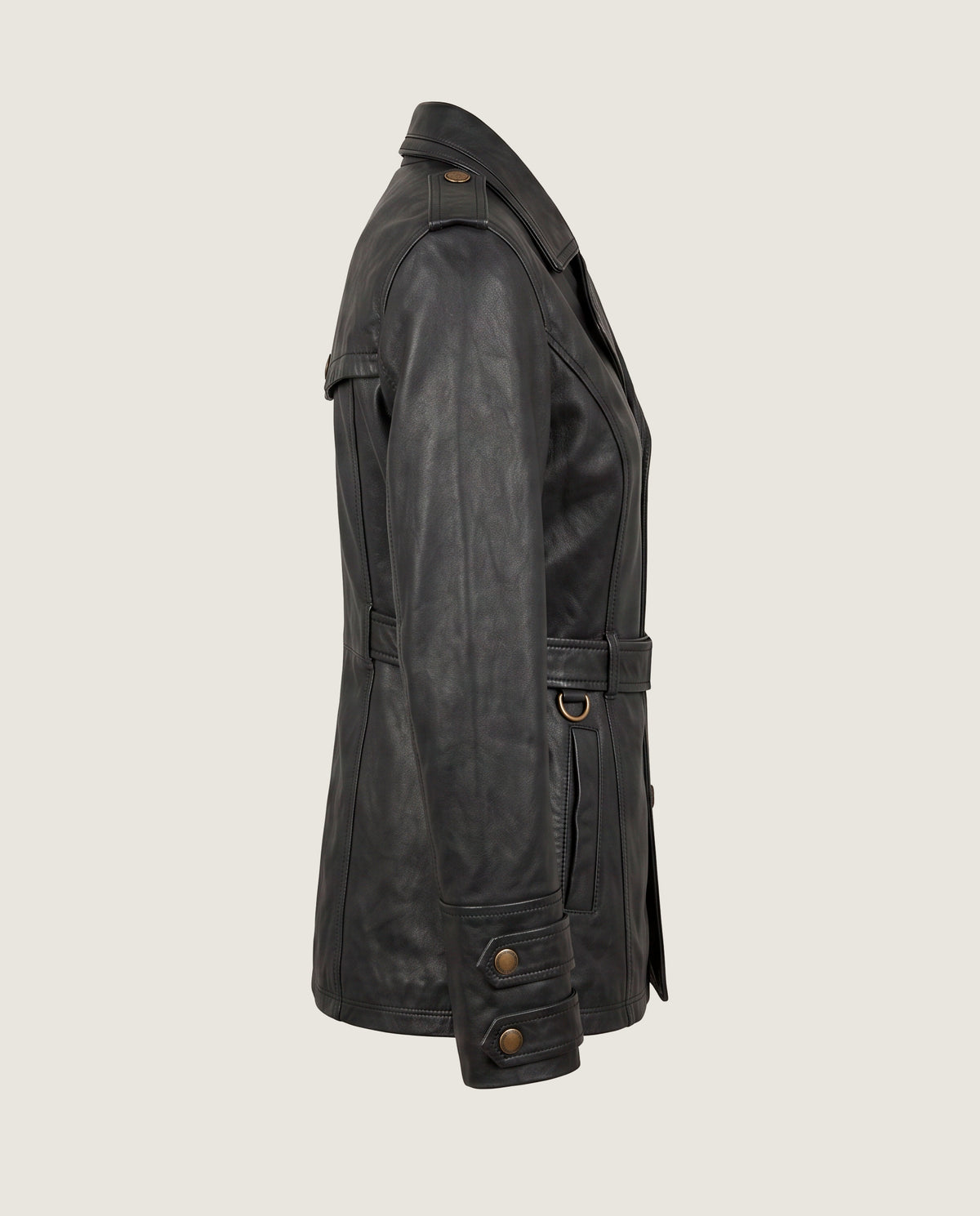 Chaqueta piel negra