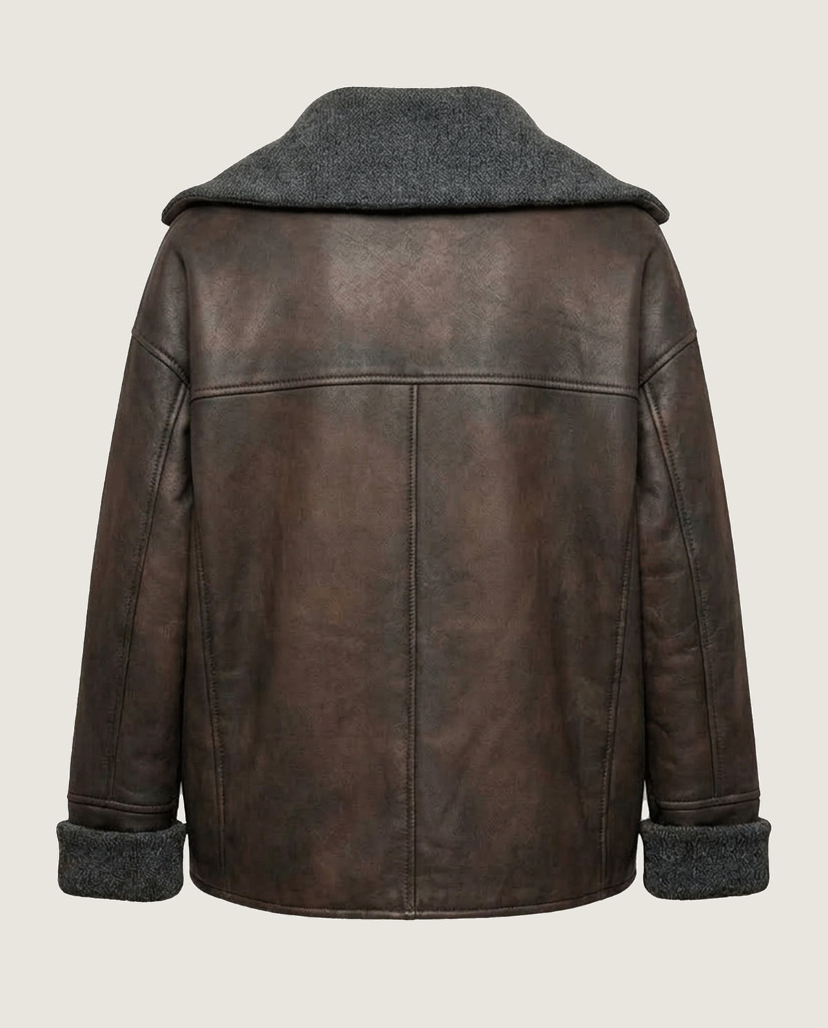 Vista alternativa de Chaqueta piel marrón por Mascaro