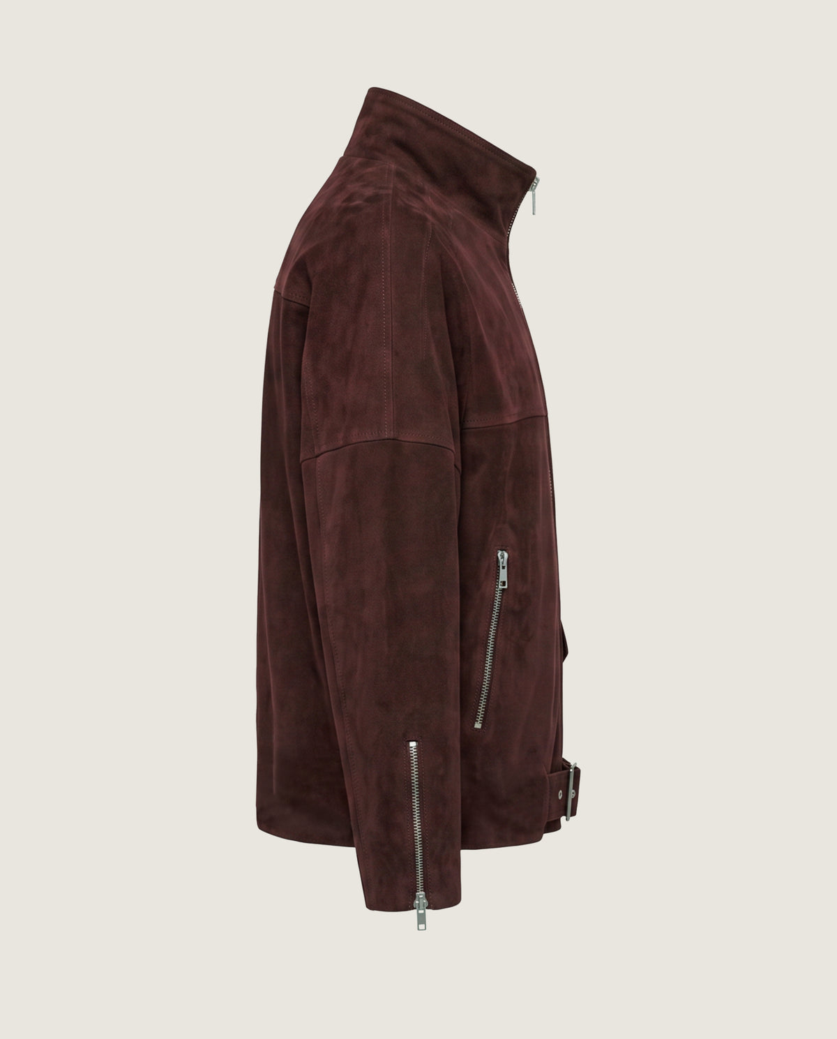 Chaqueta piel burdeos