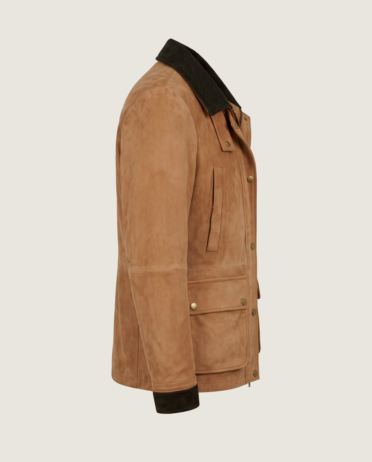Chaqueta piel marrón