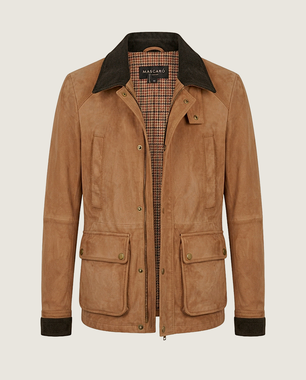 Chaqueta piel marrón