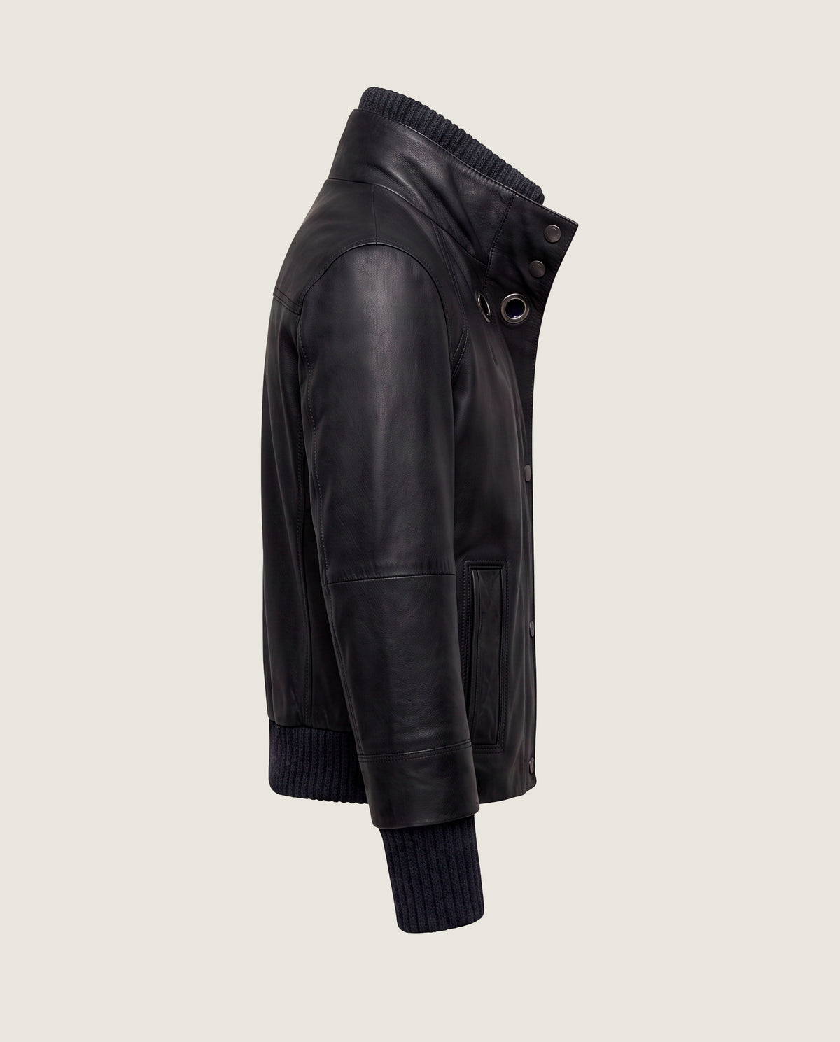 Chaqueta piel negra