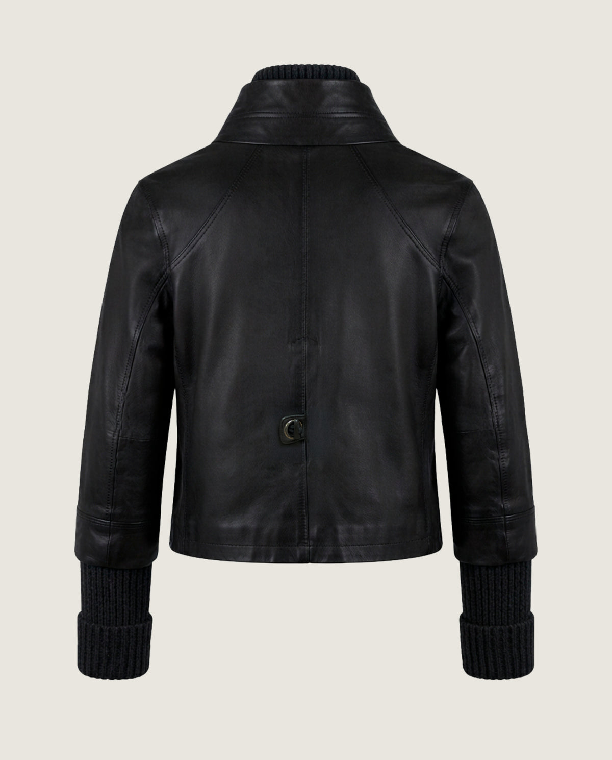 Chaqueta piel negra