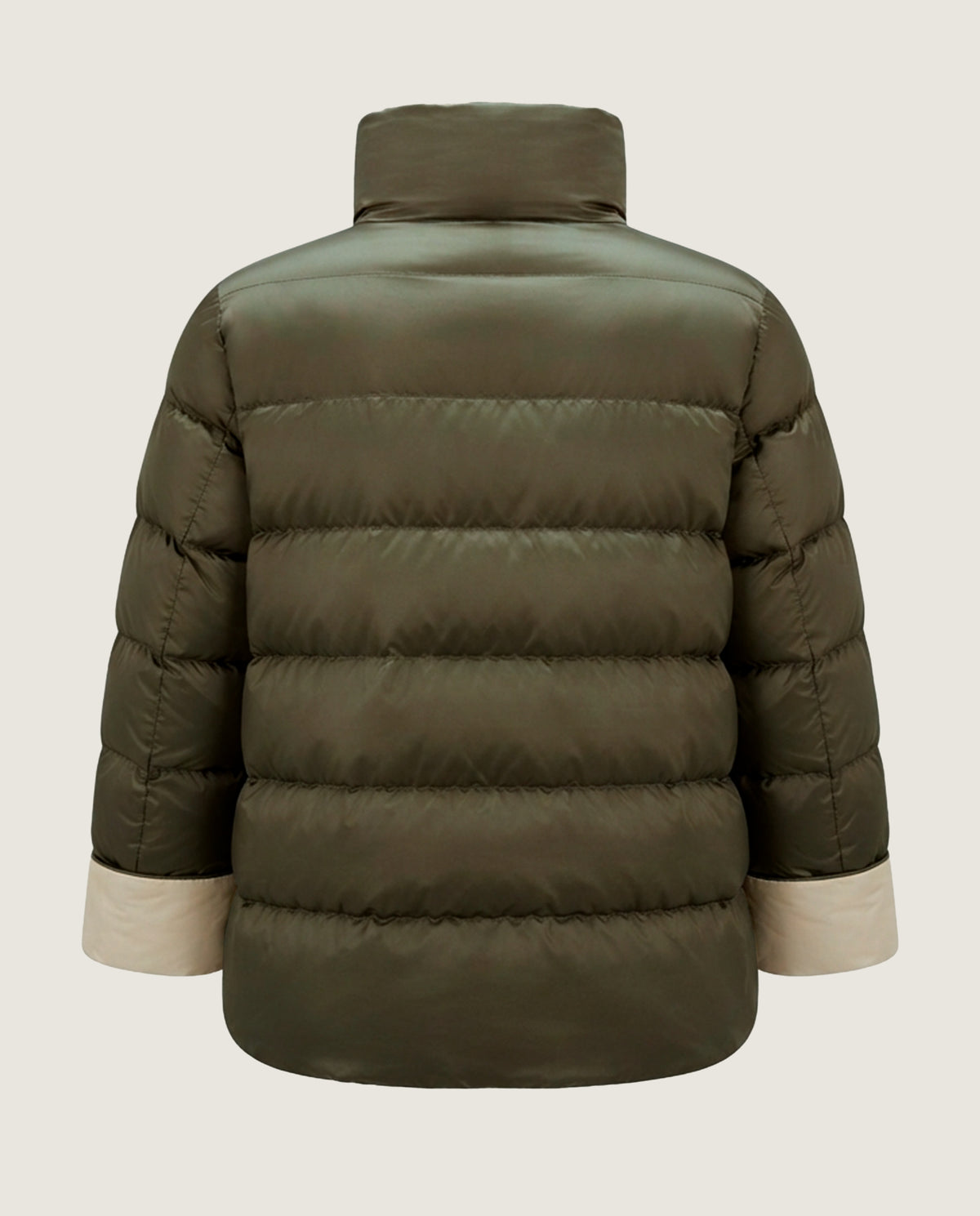 Chaqueta reversible piel beige