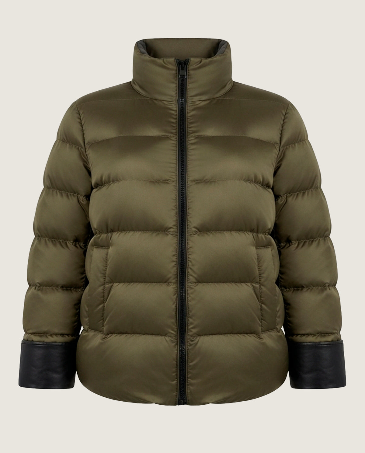 Chaqueta reversible piel negra