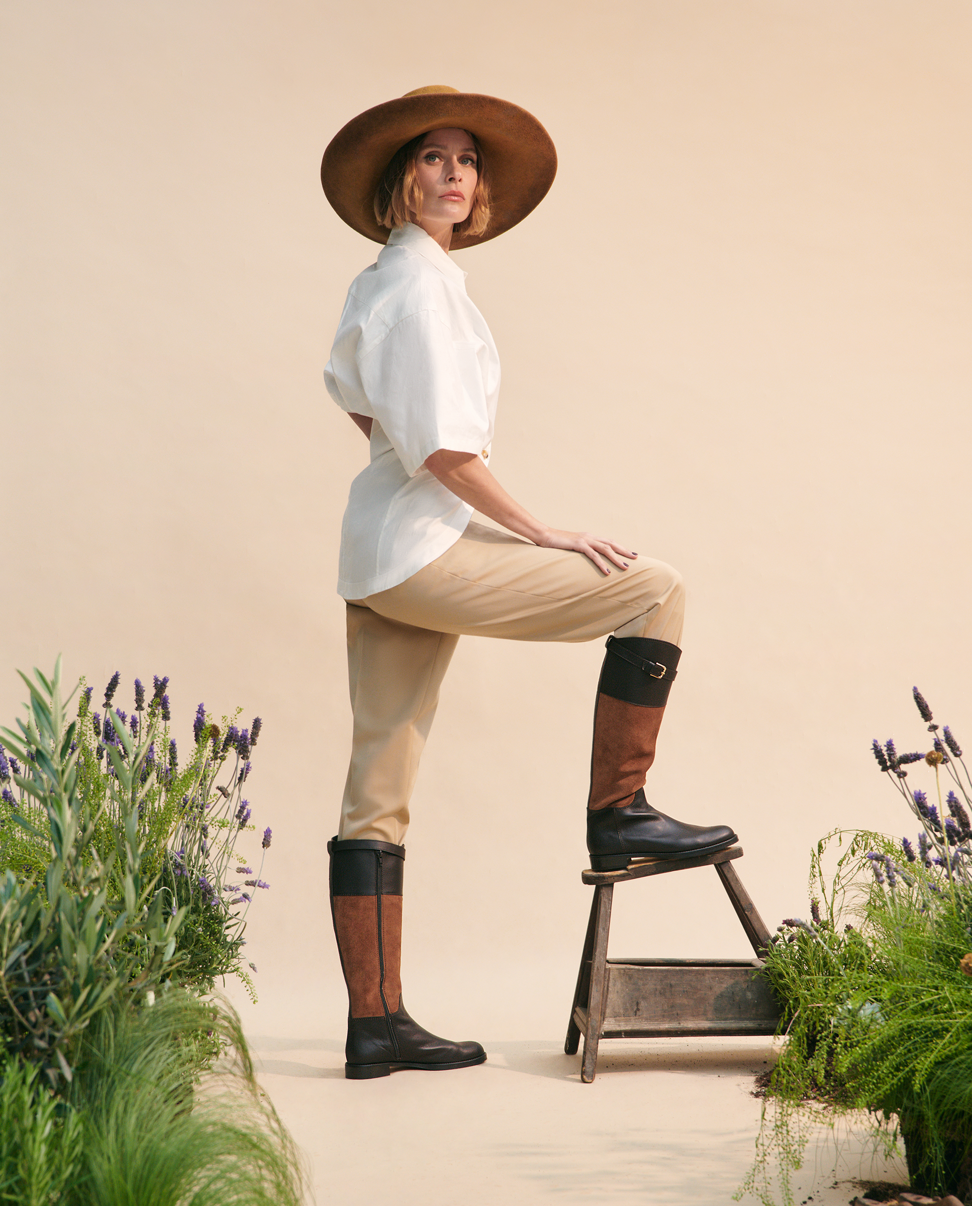 Botas de camurça castanhas Napoli