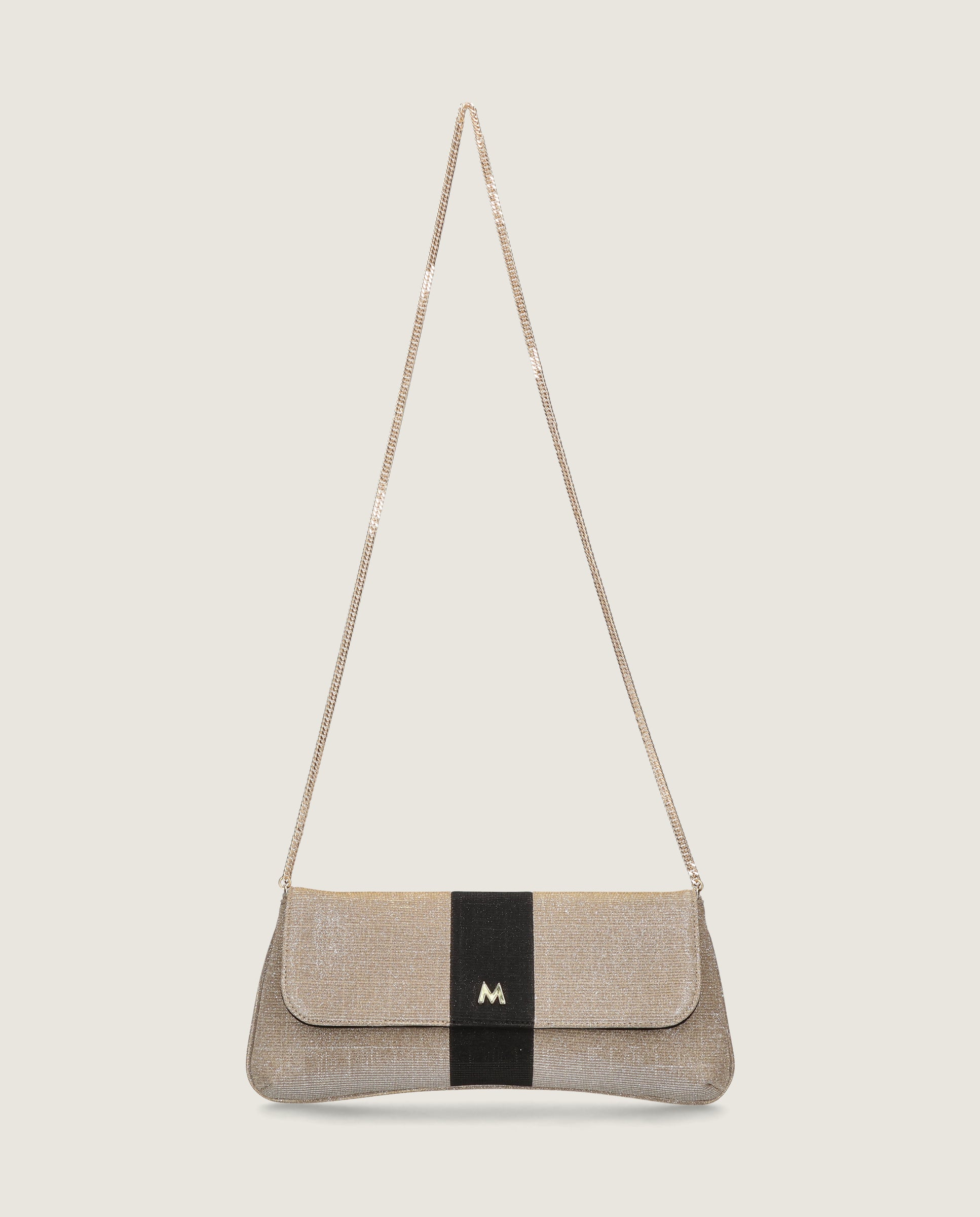 Party bag in glitzy textile