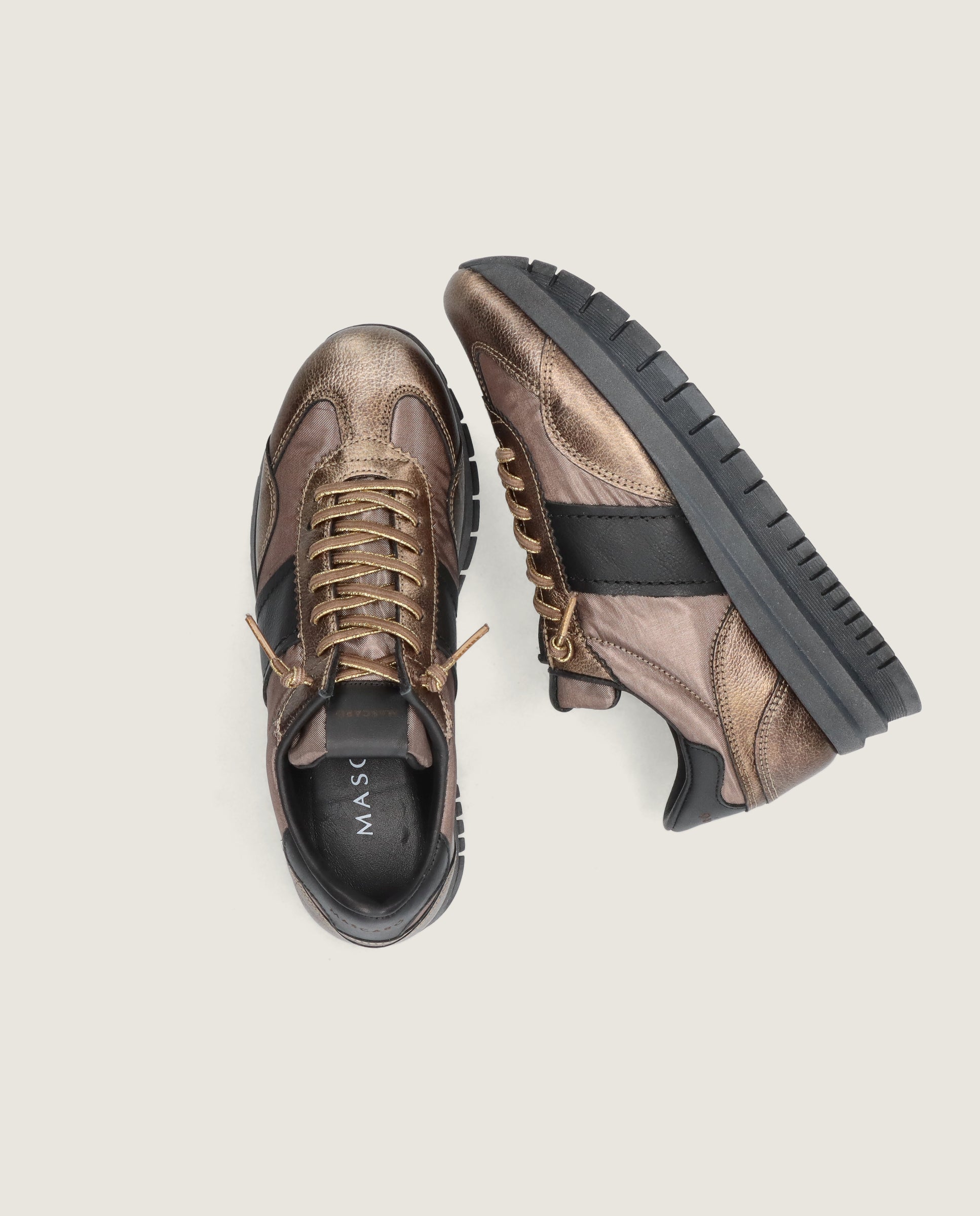 Zapatos Steffi Marrones Pieles metalizadas