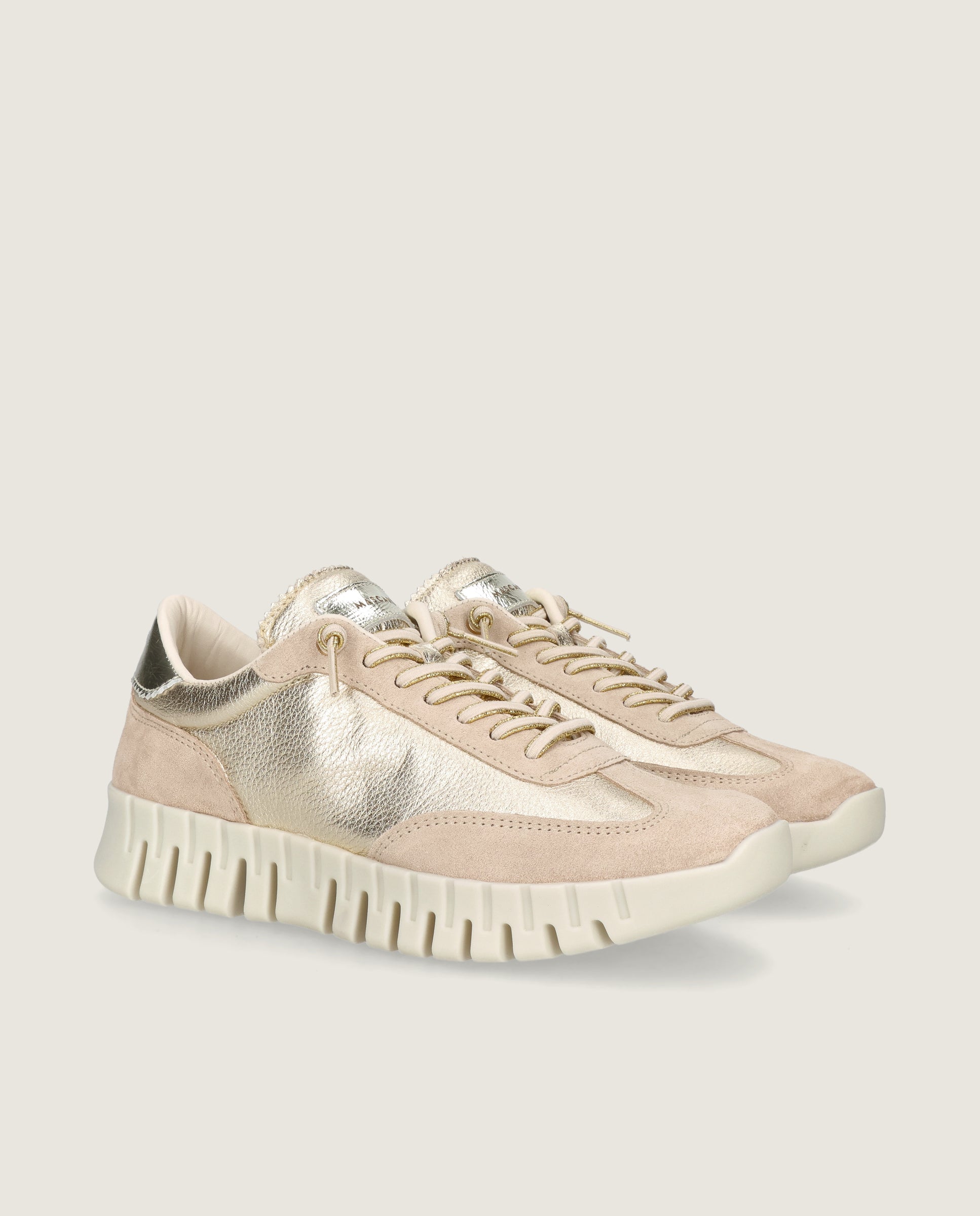 Image of Amaya sneaker in makeup pink suede by Mascaro