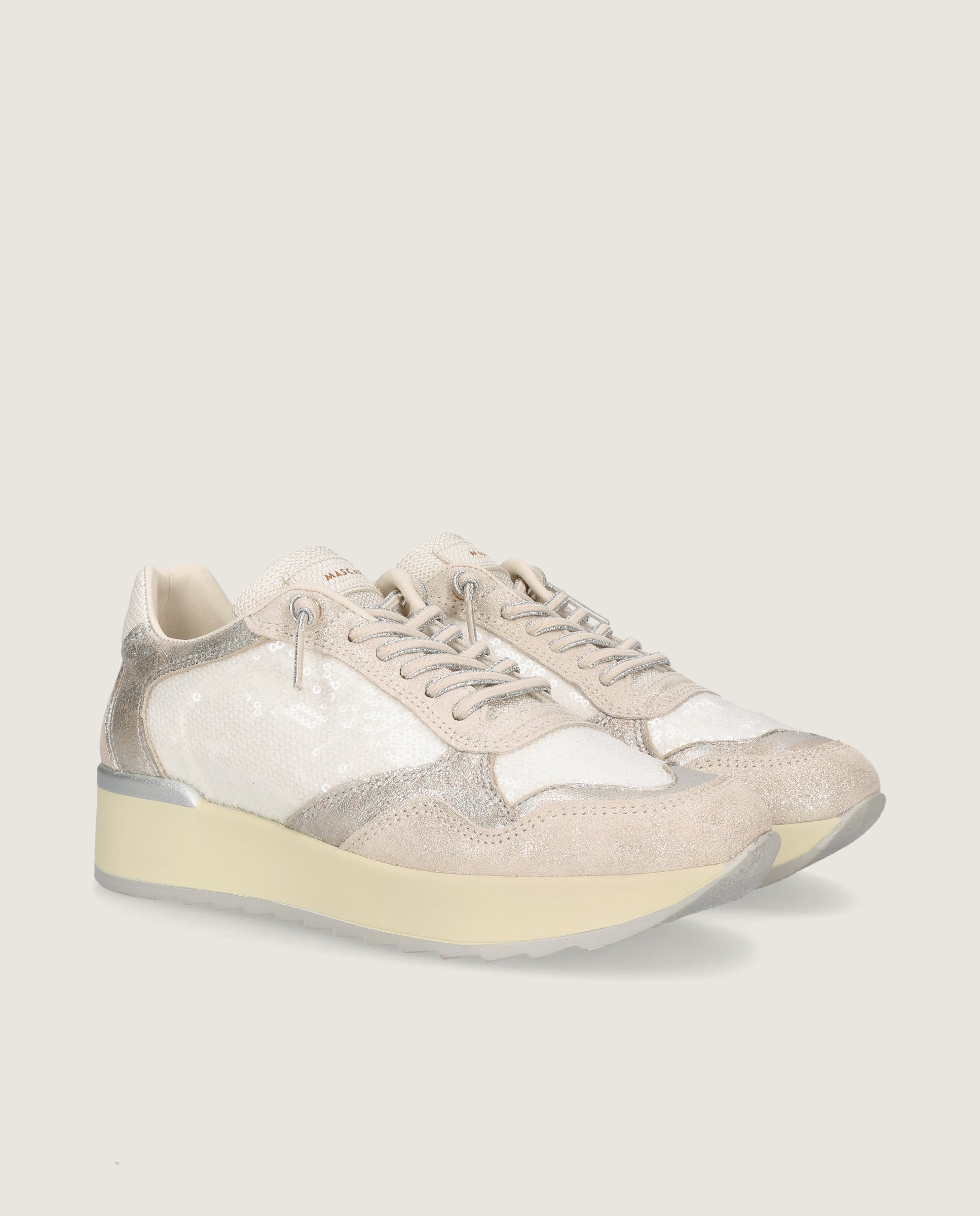 Image de Amaya Sneaker in beige leather par Mascaro