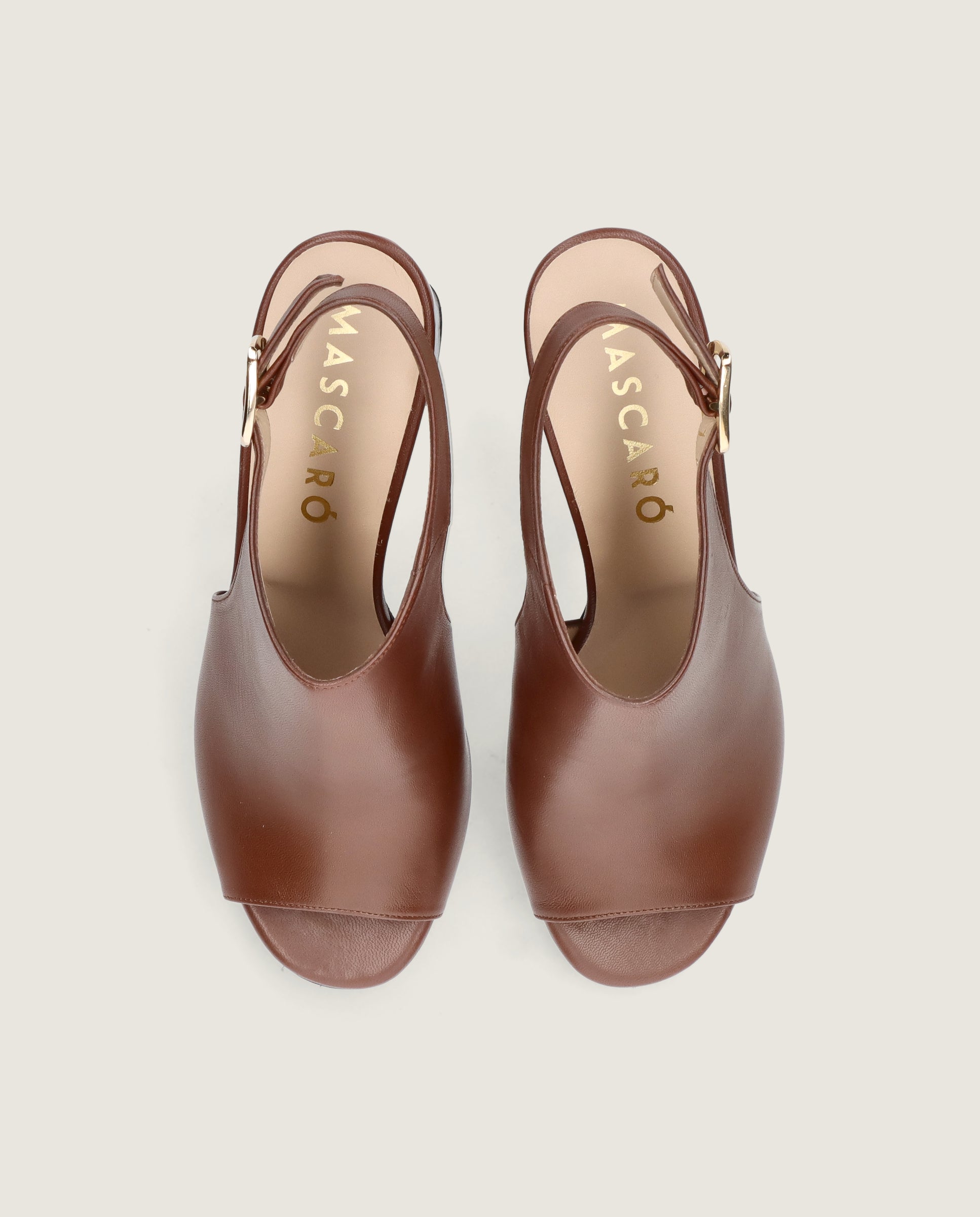 Vista alternativa de Sandalias Ruth Marrones Piel por Mascaro