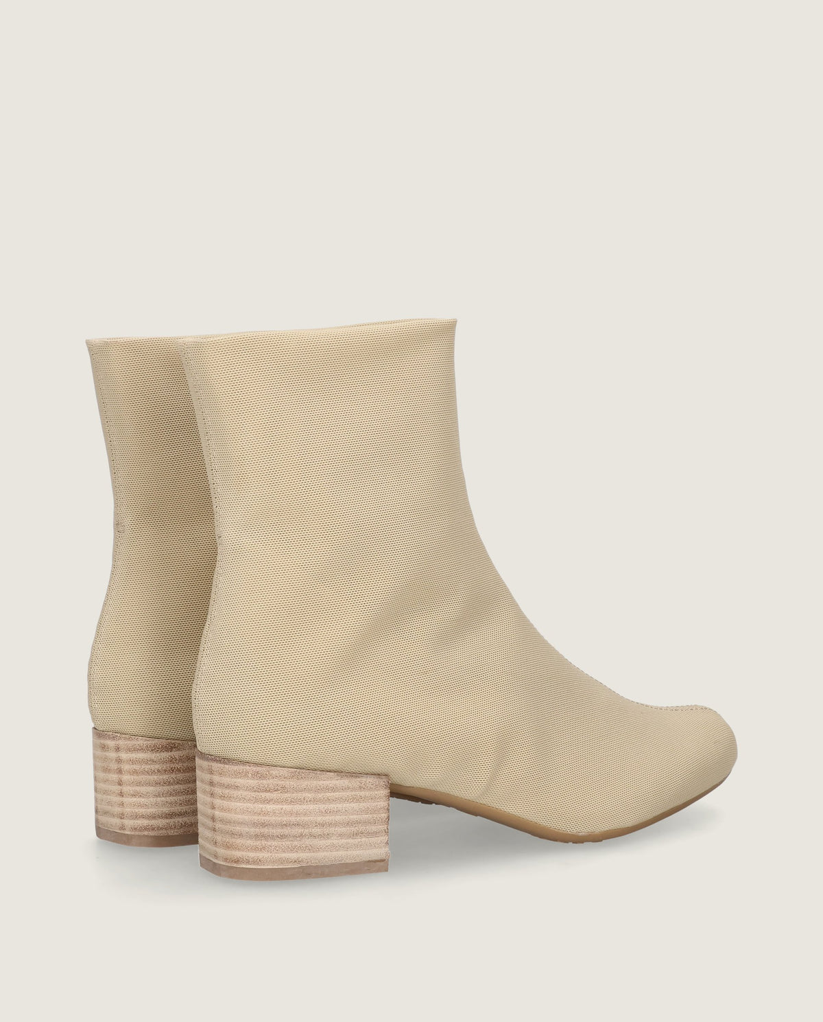 Milan Beige Woven Ankle Boots